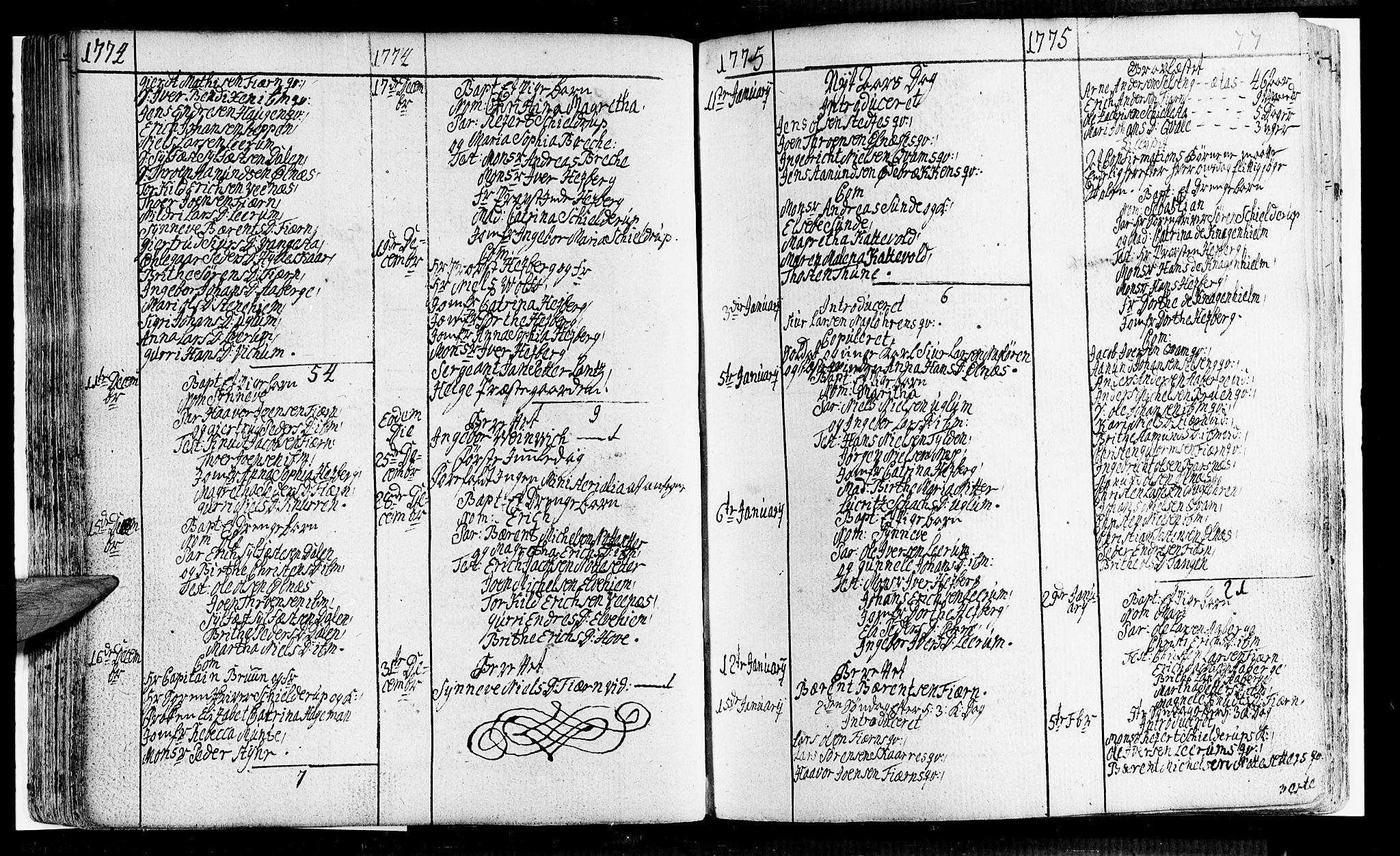 Sogndal sokneprestembete, SAB/A-81301/H/Haa/Haaa/L0005: Parish register (official) no. A 5, 1768-1782, p. 77