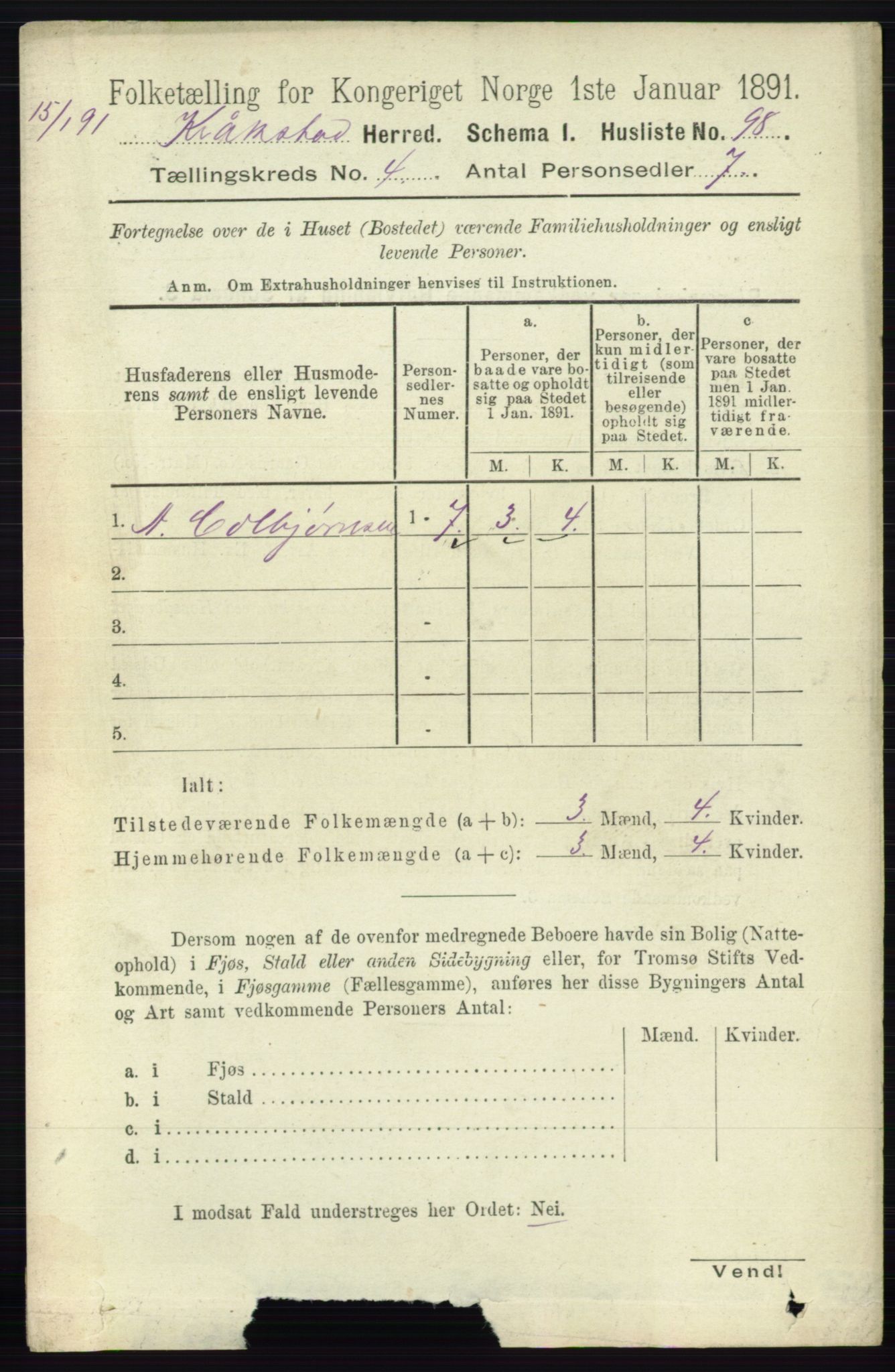 RA, 1891 census for 0212 Kråkstad, 1891, p. 1717