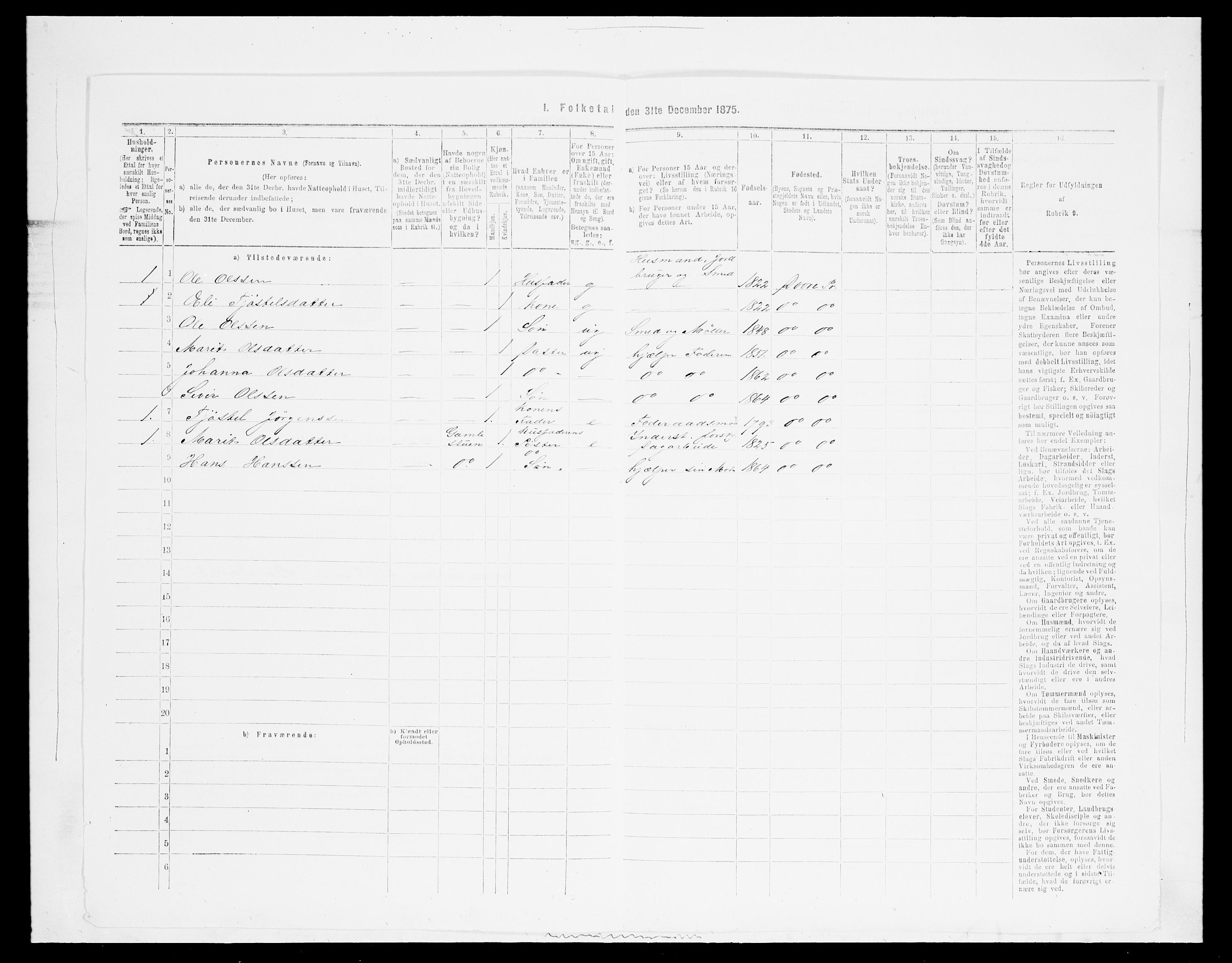 SAH, 1875 census for 0511P Dovre, 1875, p. 72