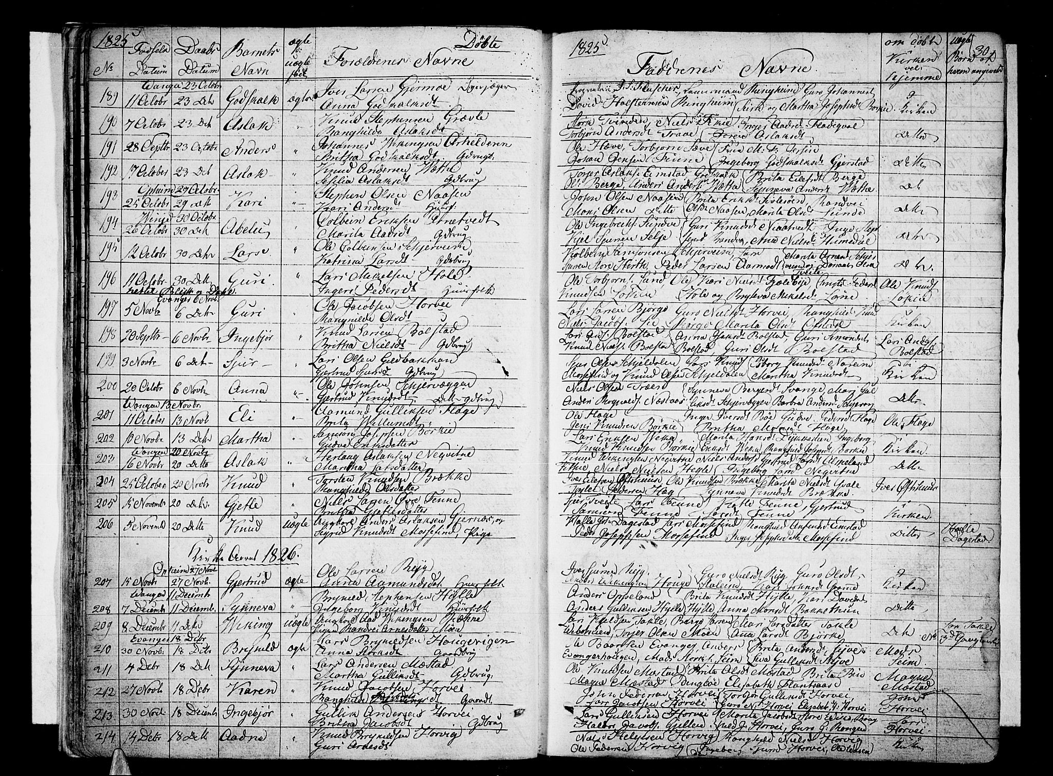 Voss sokneprestembete, SAB/A-79001/H/Haa: Parish register (official) no. A 12, 1823-1837, p. 30