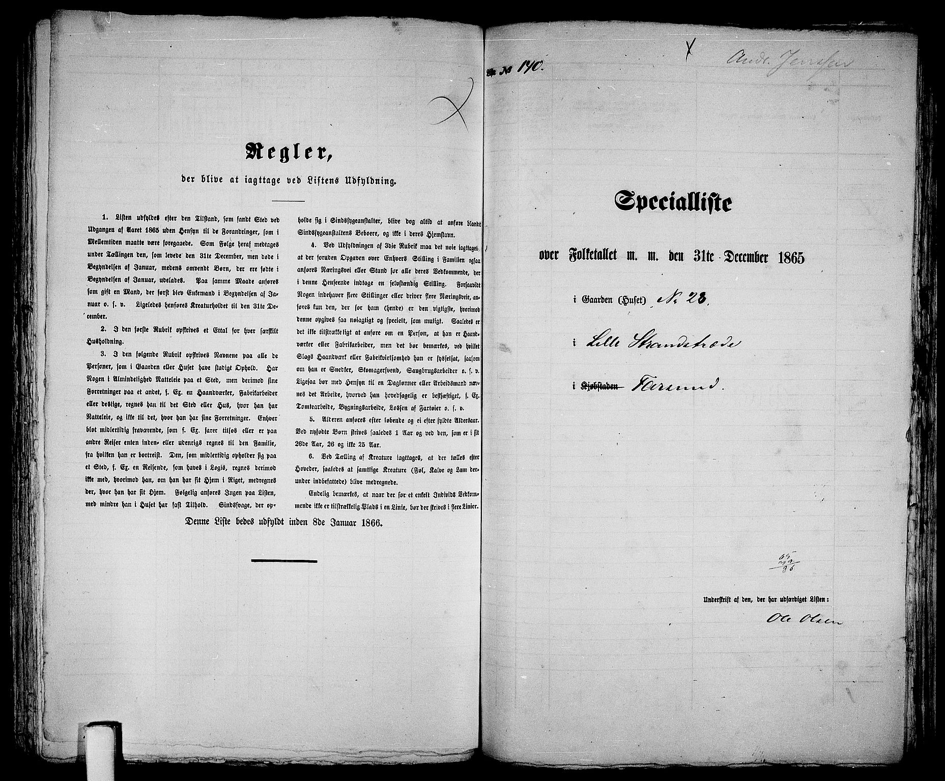 RA, 1865 census for Vanse/Farsund, 1865, p. 286