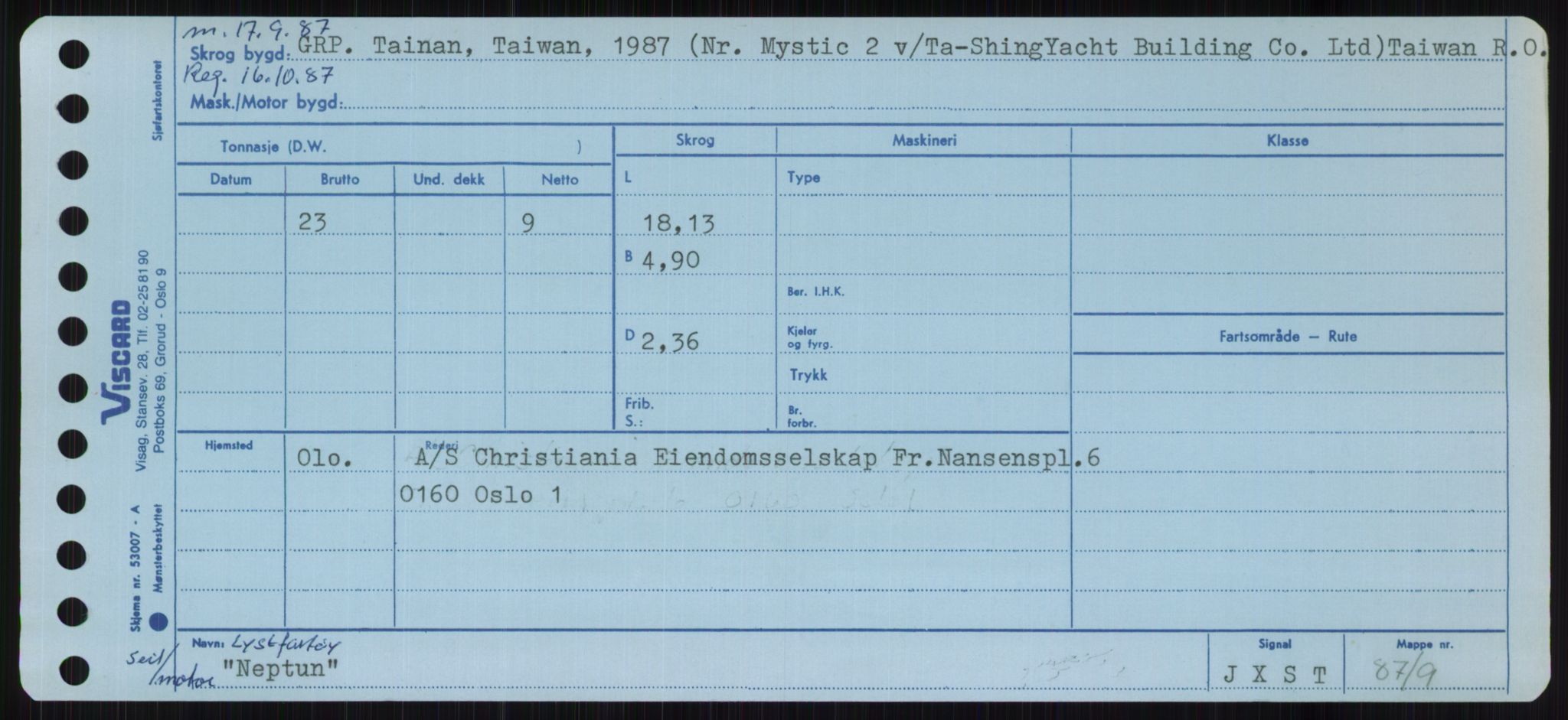 Sjøfartsdirektoratet med forløpere, Skipsmålingen, AV/RA-S-1627/H/Ha/L0004/0001: Fartøy, Mas-R / Fartøy, Mas-Odd, p. 455