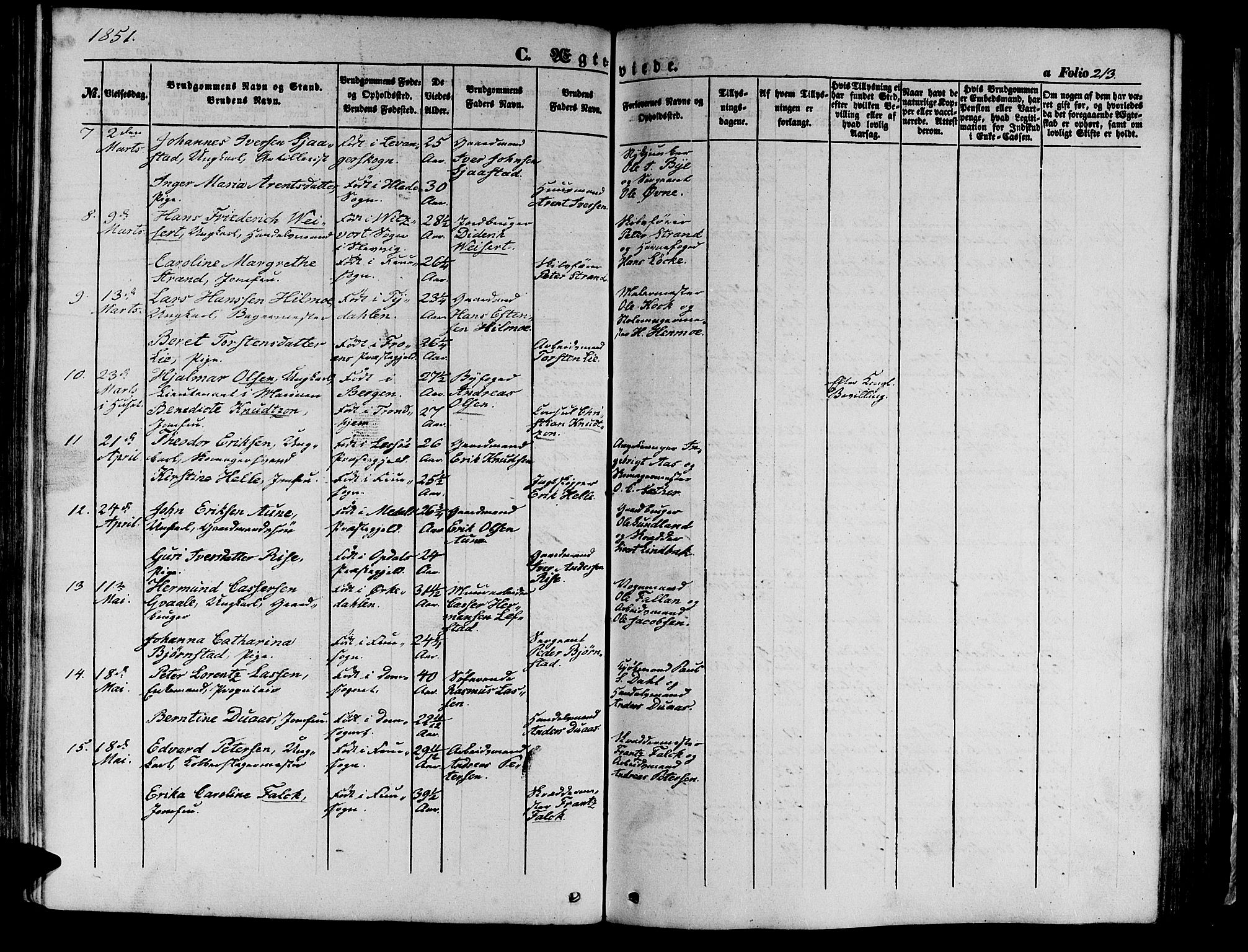 Ministerialprotokoller, klokkerbøker og fødselsregistre - Sør-Trøndelag, SAT/A-1456/602/L0137: Parish register (copy) no. 602C05, 1846-1856, p. 213