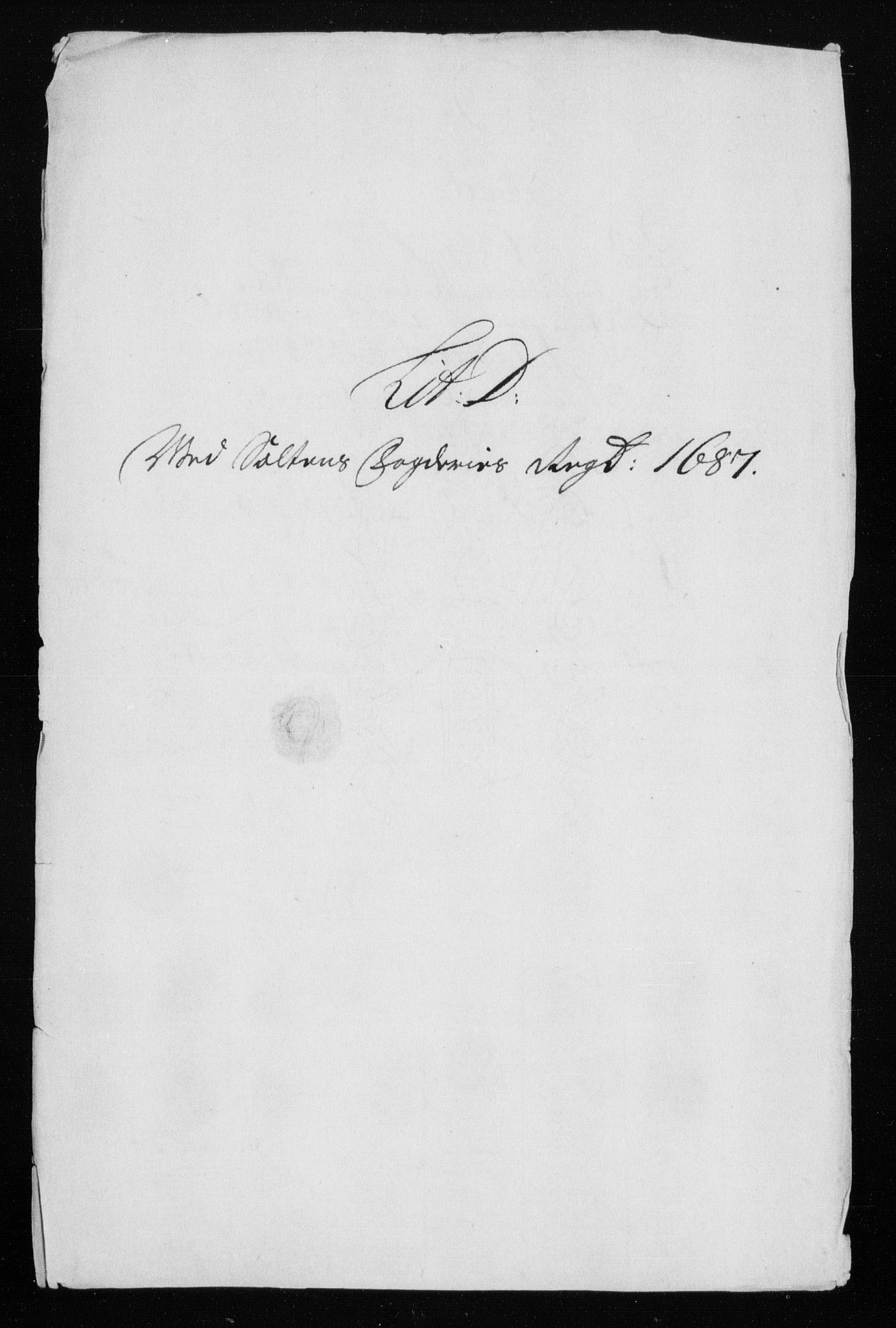 Rentekammeret inntil 1814, Reviderte regnskaper, Stiftamtstueregnskaper, Trondheim stiftamt og Nordland amt, AV/RA-EA-6044/R/Rh/L0009: Nordland amt, 1687