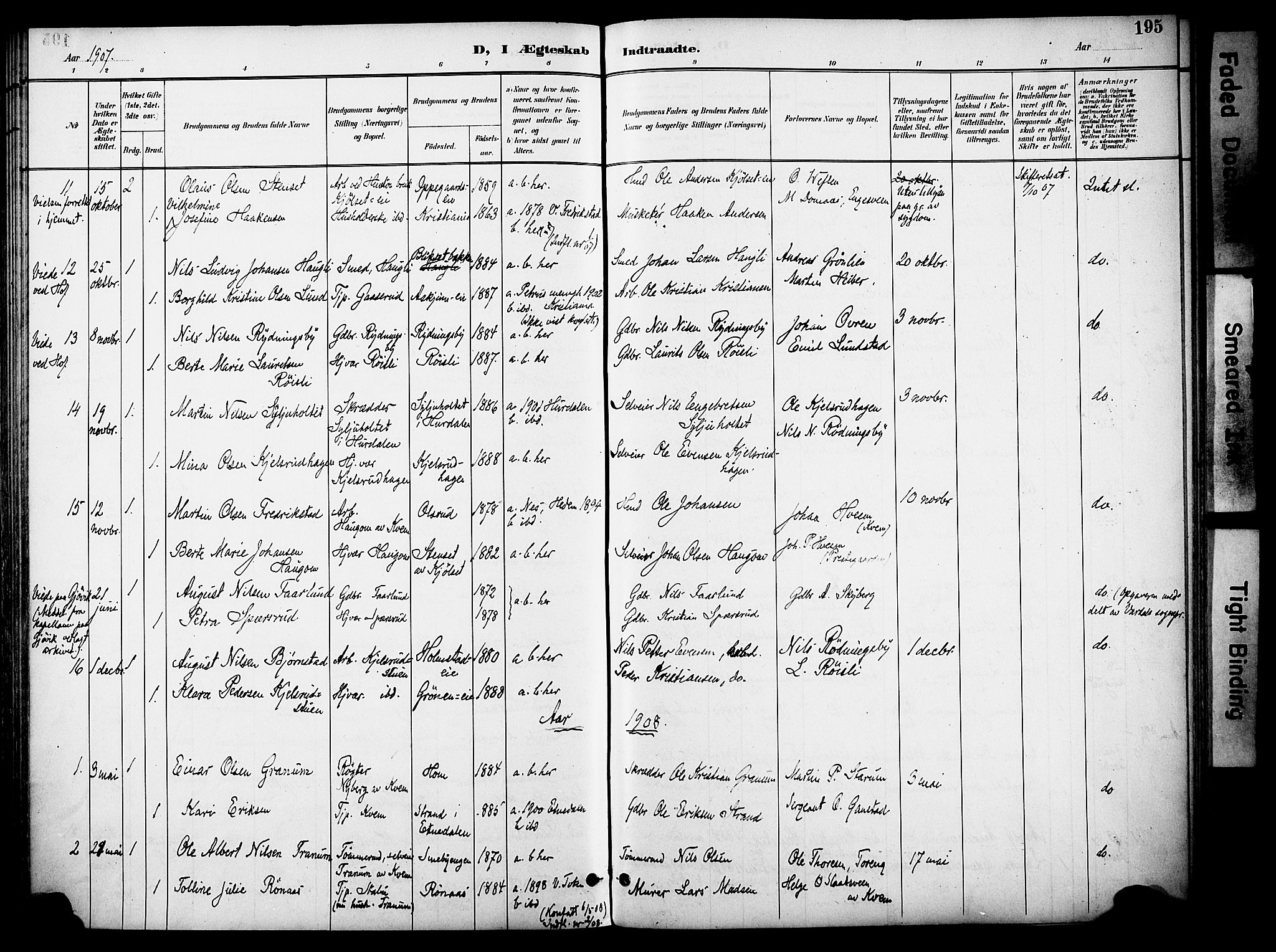 Østre Toten prestekontor, AV/SAH-PREST-104/H/Ha/Haa/L0009: Parish register (official) no. 9, 1897-1913, p. 195