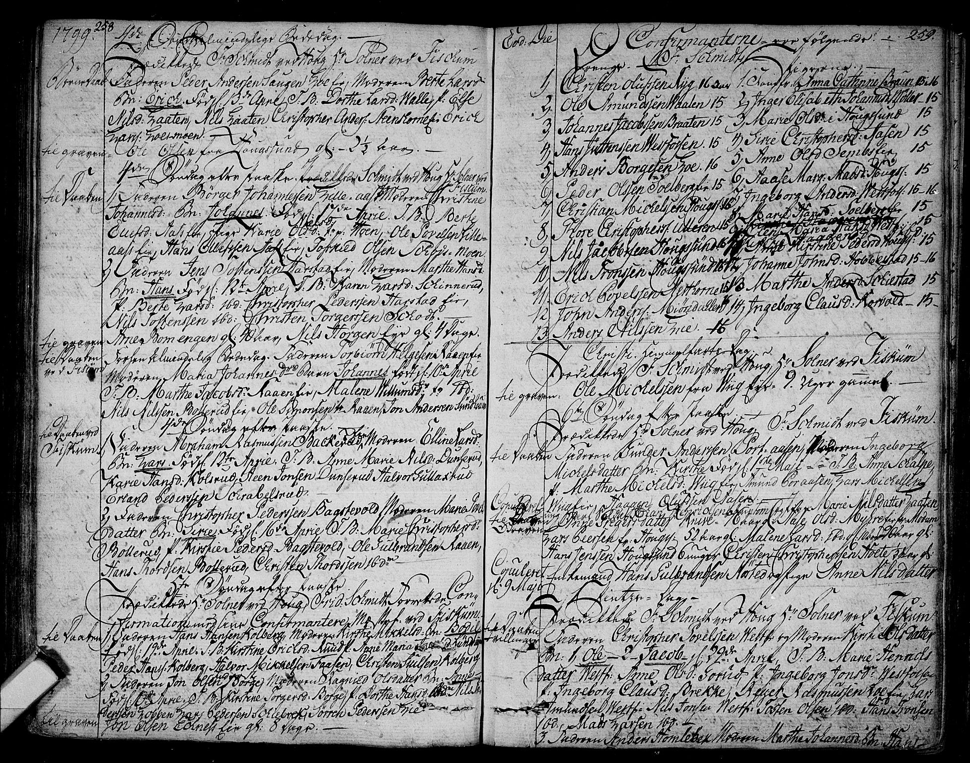 Eiker kirkebøker, SAKO/A-4/F/Fa/L0009: Parish register (official) no. I 9, 1789-1806, p. 258-259