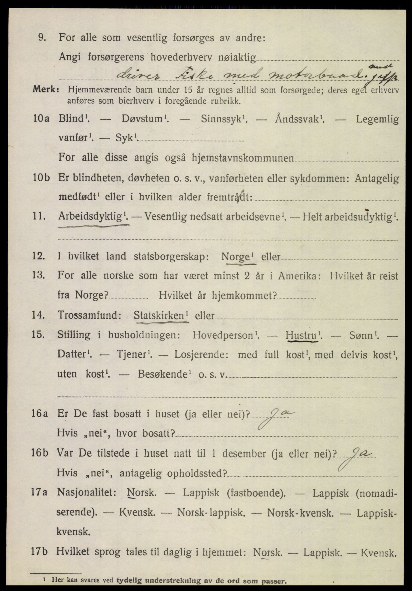 SAT, 1920 census for Gildeskål, 1920, p. 4149