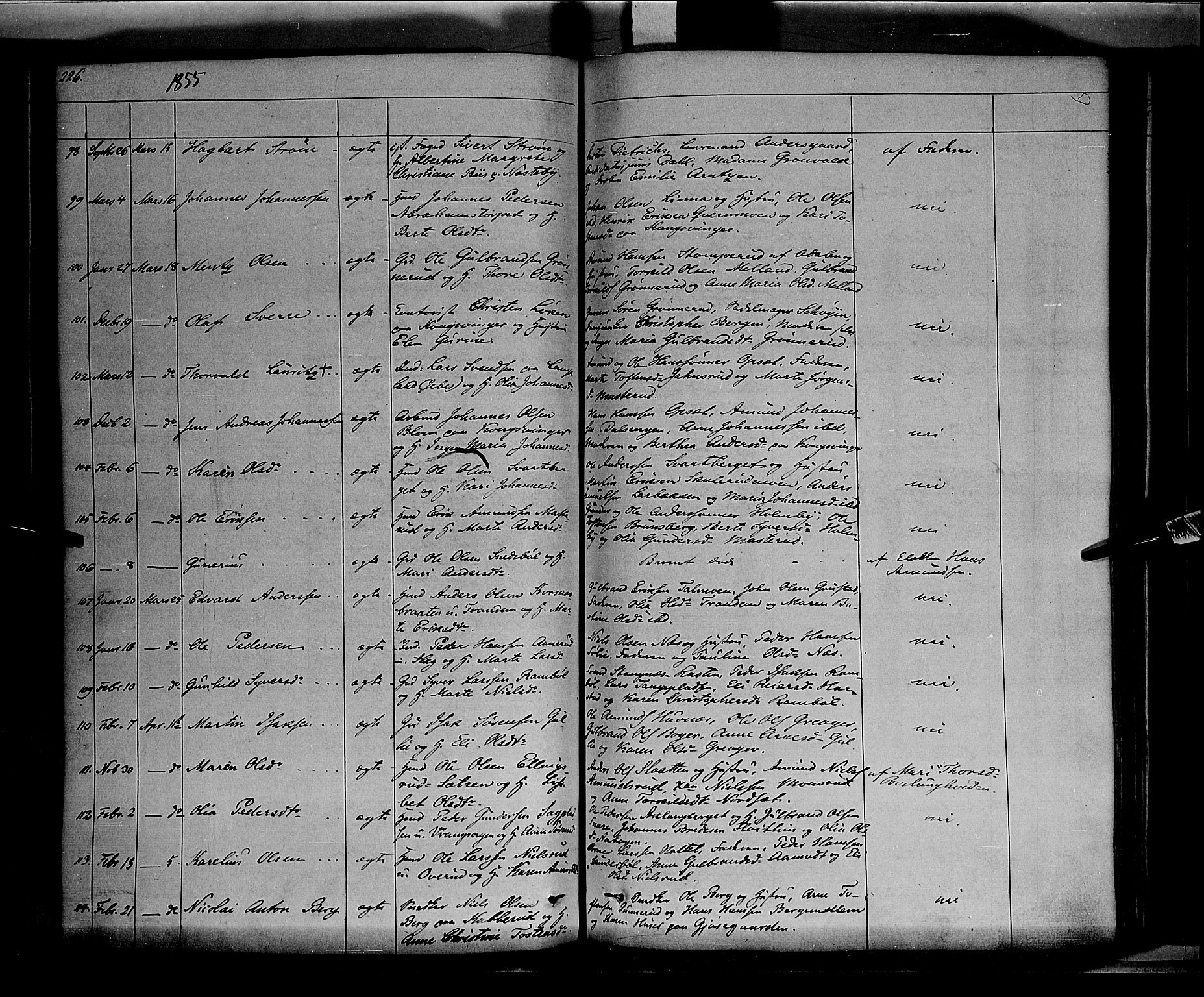 Vinger prestekontor, AV/SAH-PREST-024/H/Ha/Haa/L0009: Parish register (official) no. 9, 1847-1855, p. 226