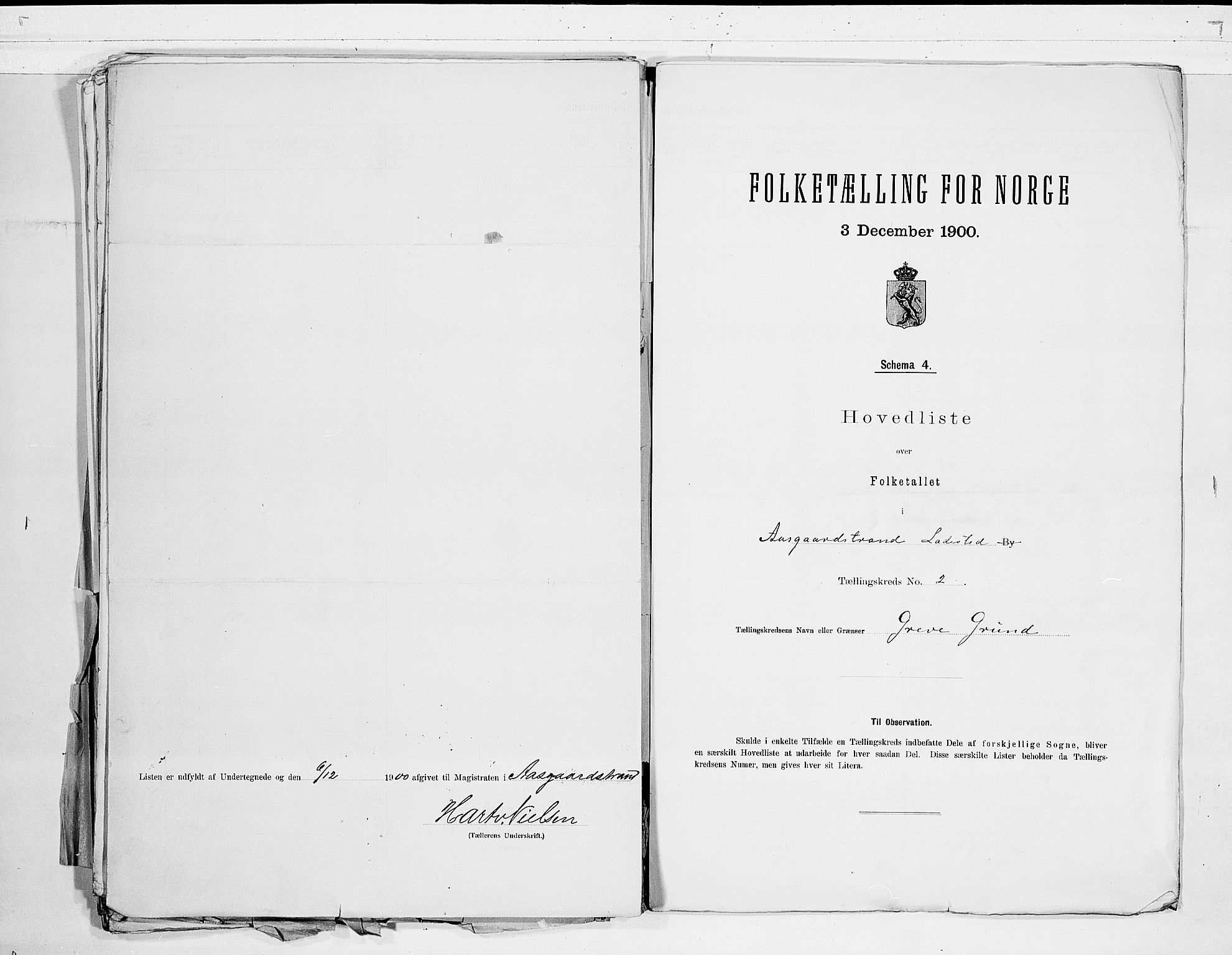 RA, 1900 census for Åsgårdstrand, 1900, p. 6