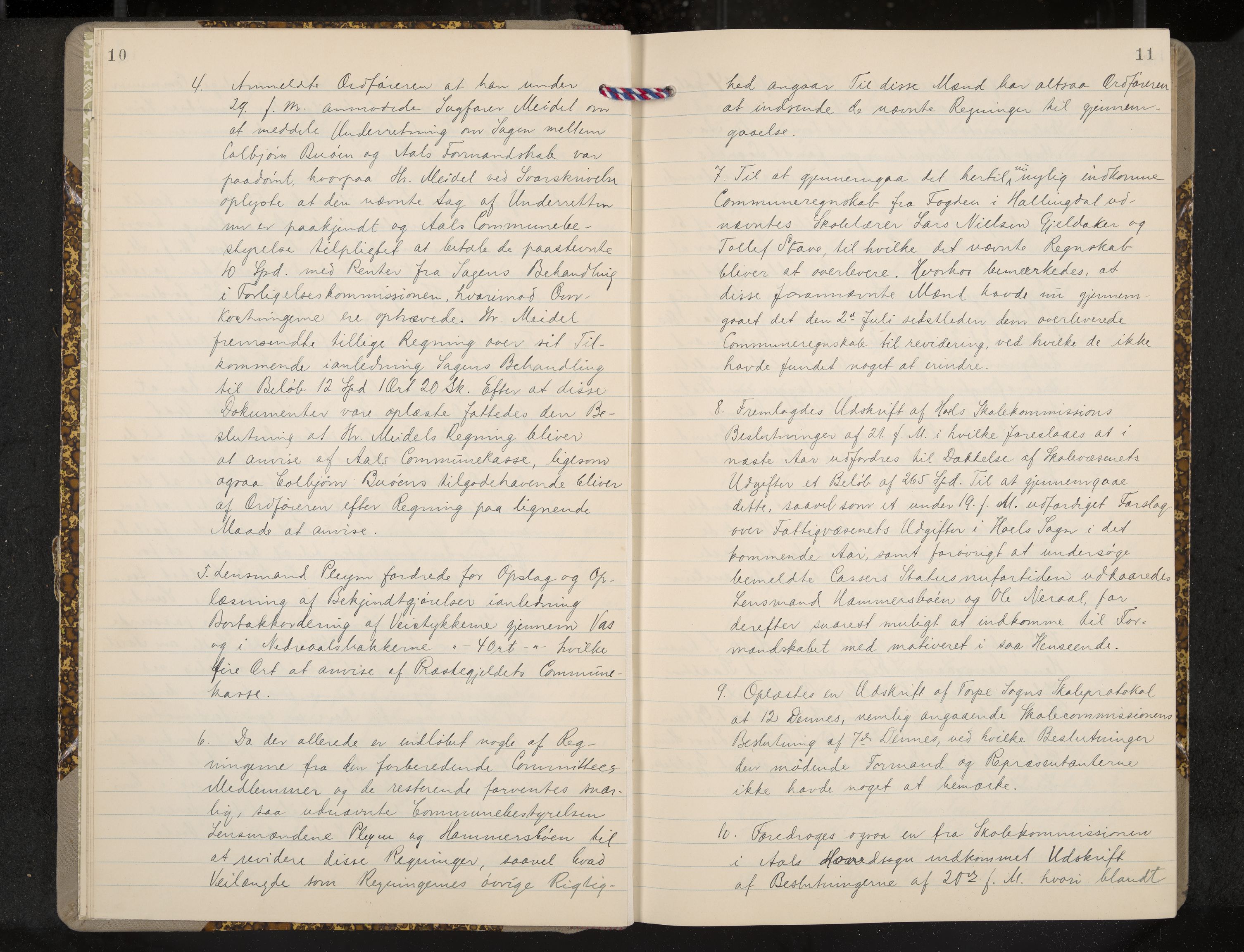 Ål formannskap og sentraladministrasjon, IKAK/0619021/A/Aa/L0003: Utskrift av møtebok, 1864-1880, p. 10-11