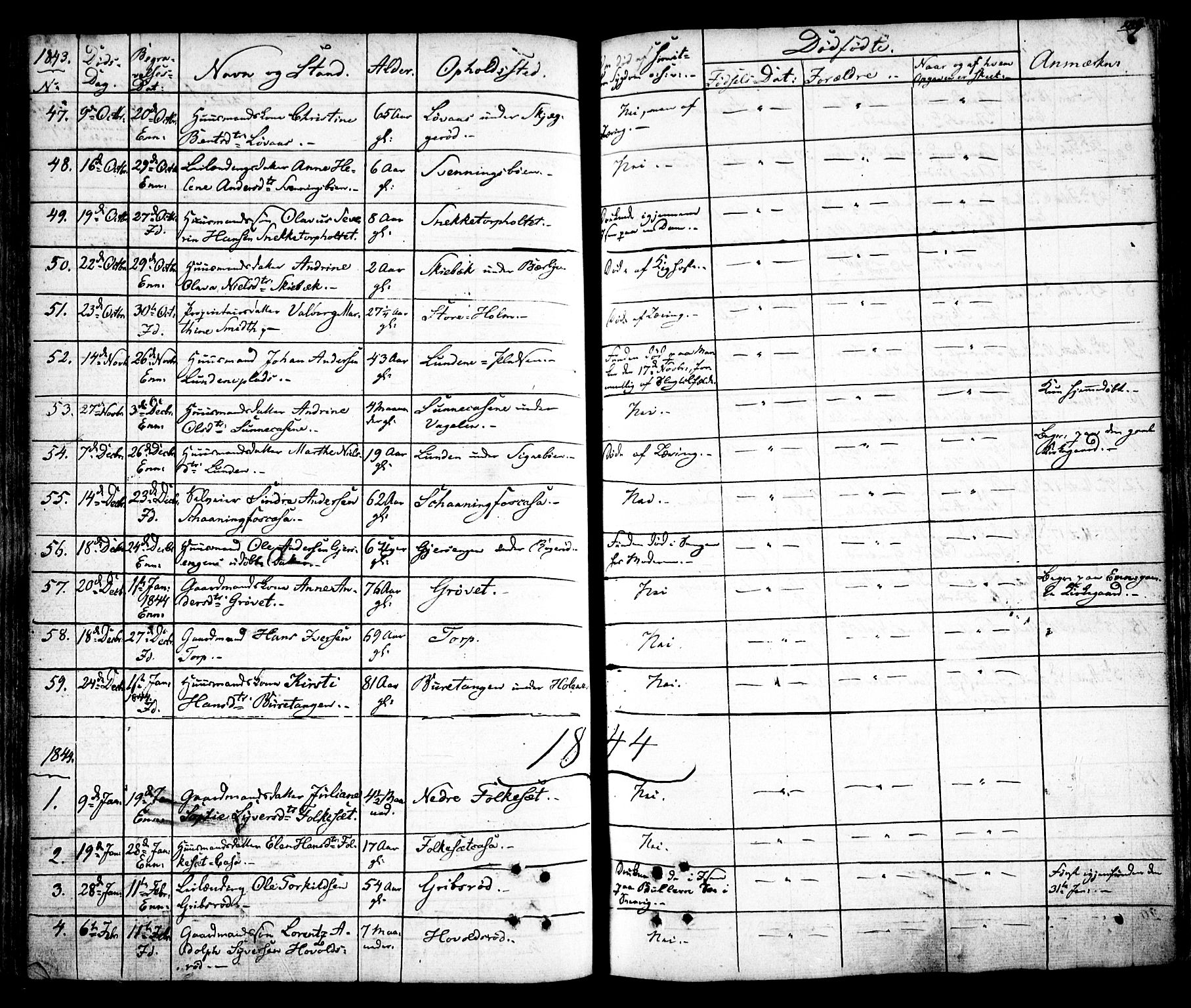 Idd prestekontor Kirkebøker, AV/SAO-A-10911/F/Fc/L0003: Parish register (official) no. III 3, 1832-1847, p. 289