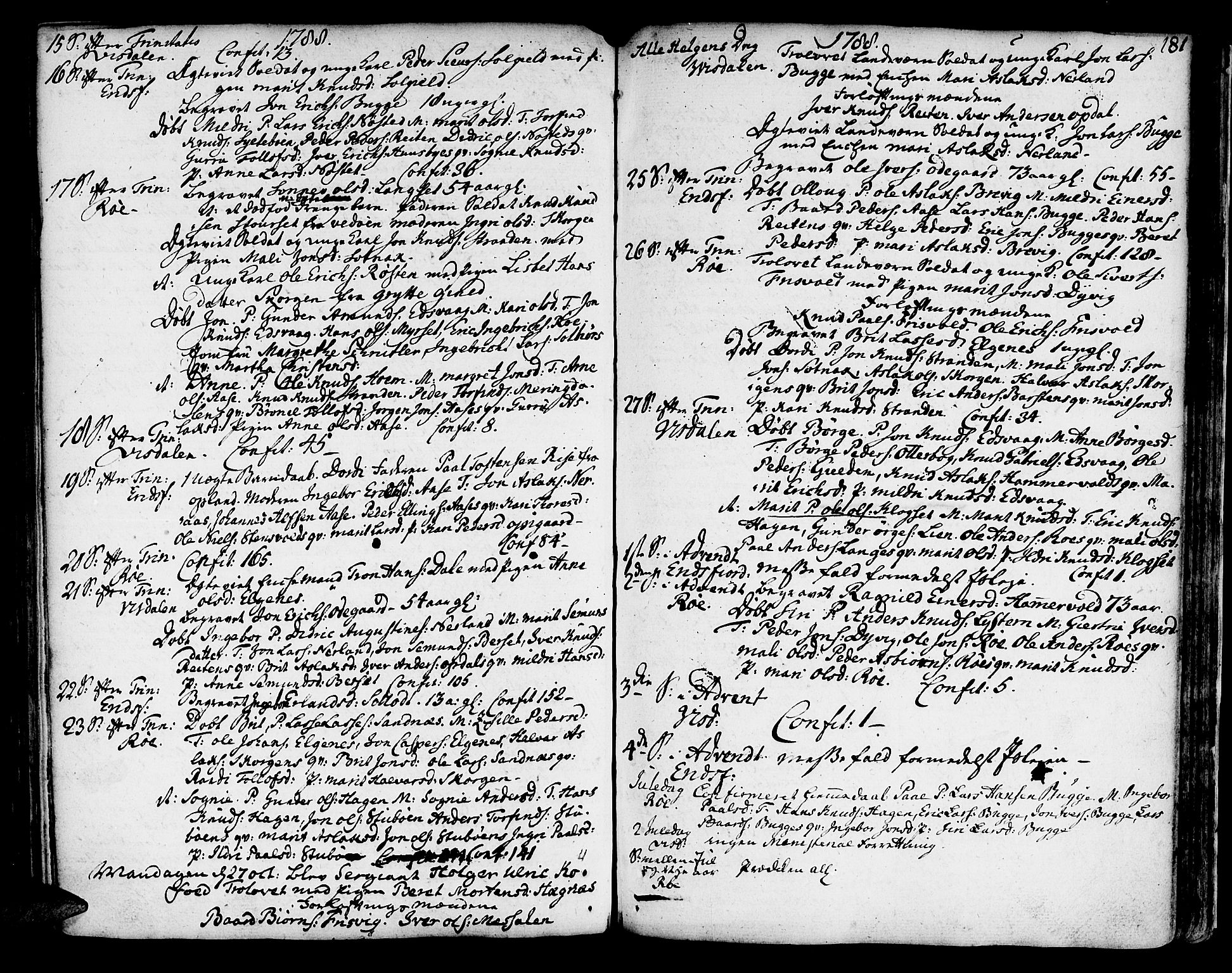 Ministerialprotokoller, klokkerbøker og fødselsregistre - Møre og Romsdal, AV/SAT-A-1454/551/L0621: Parish register (official) no. 551A01, 1757-1803, p. 181