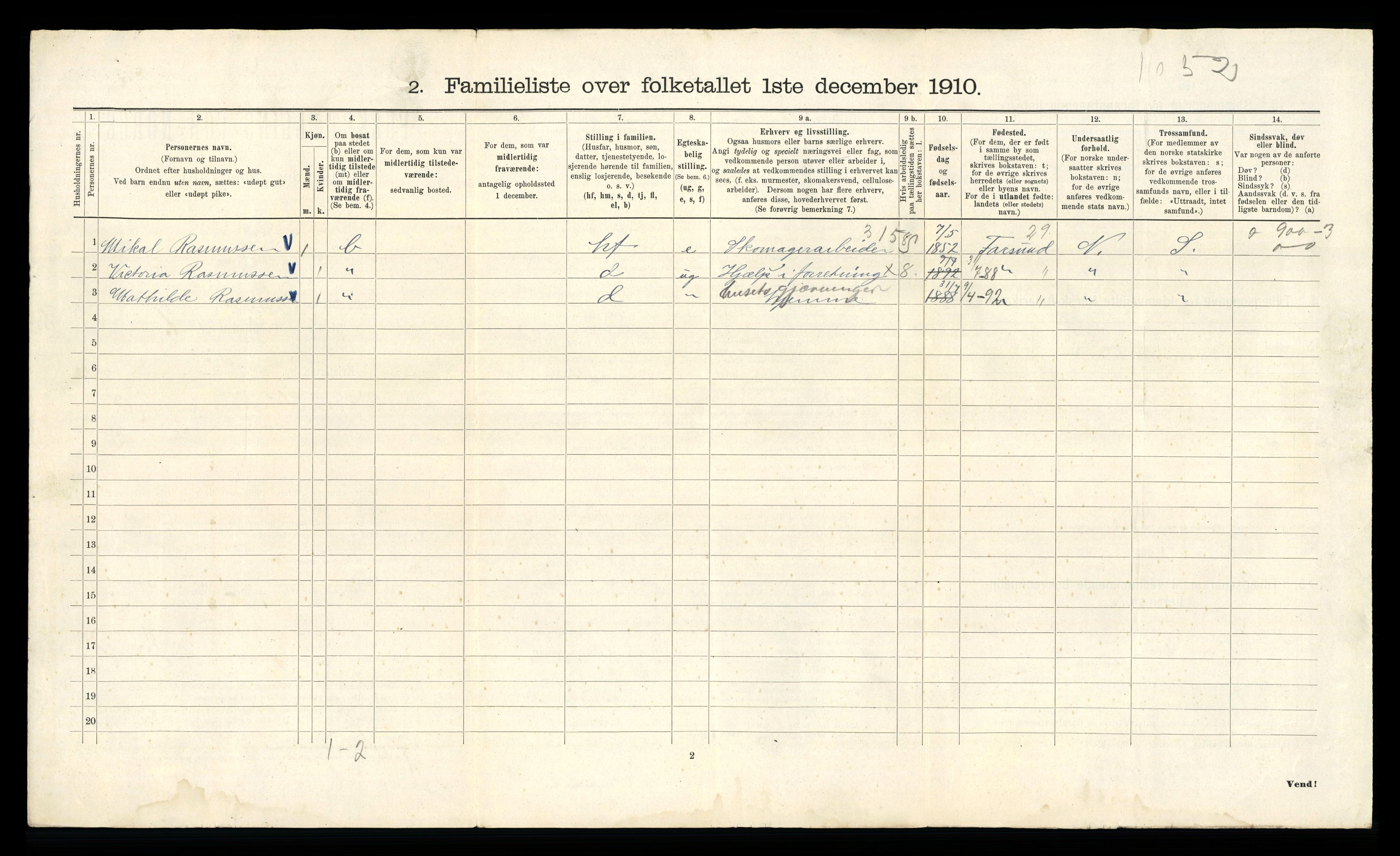 RA, 1910 census for Kristiania, 1910, p. 28166