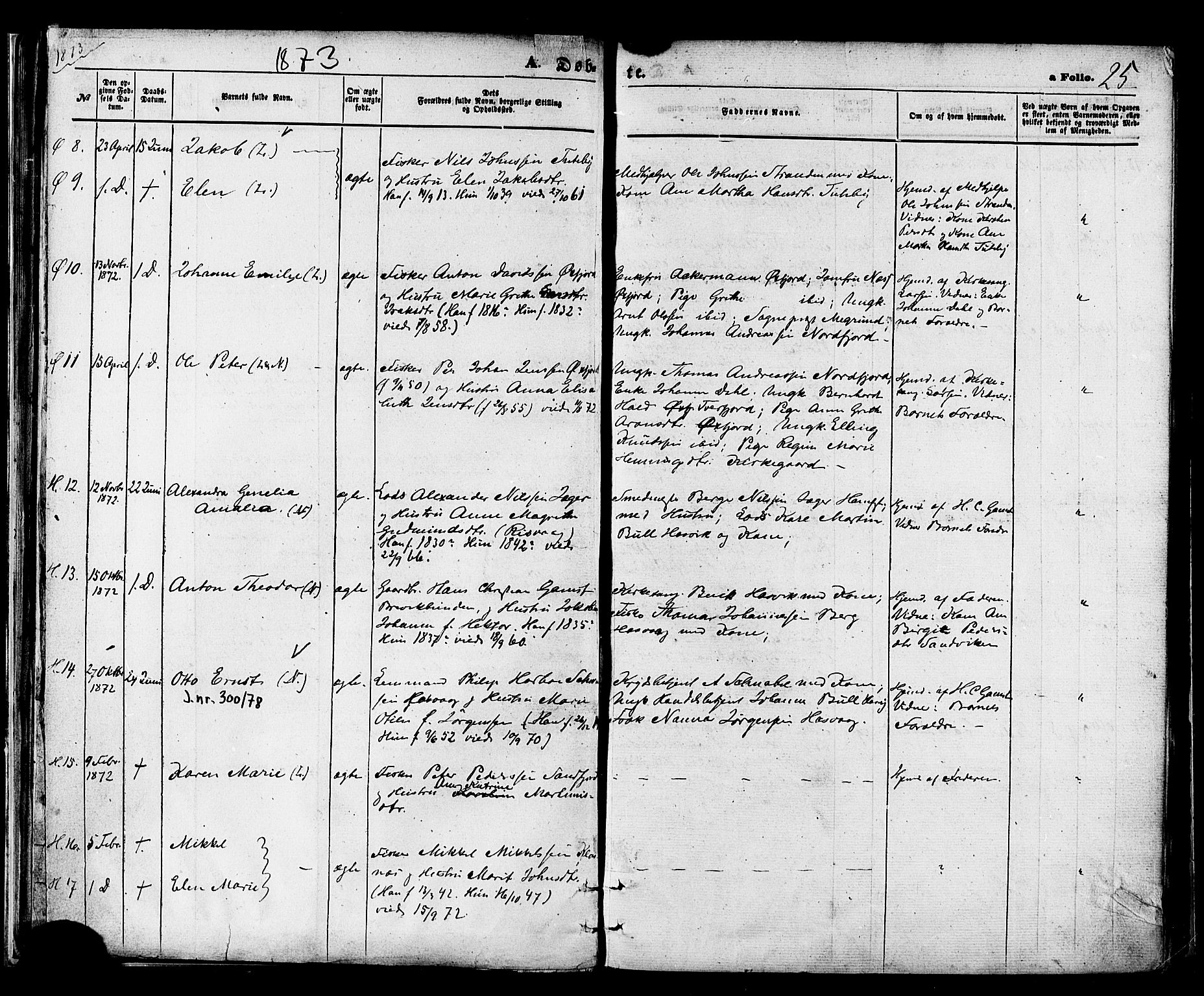 Loppa sokneprestkontor, AV/SATØ-S-1339/H/Ha/L0005kirke: Parish register (official) no. 5, 1869-1878, p. 25