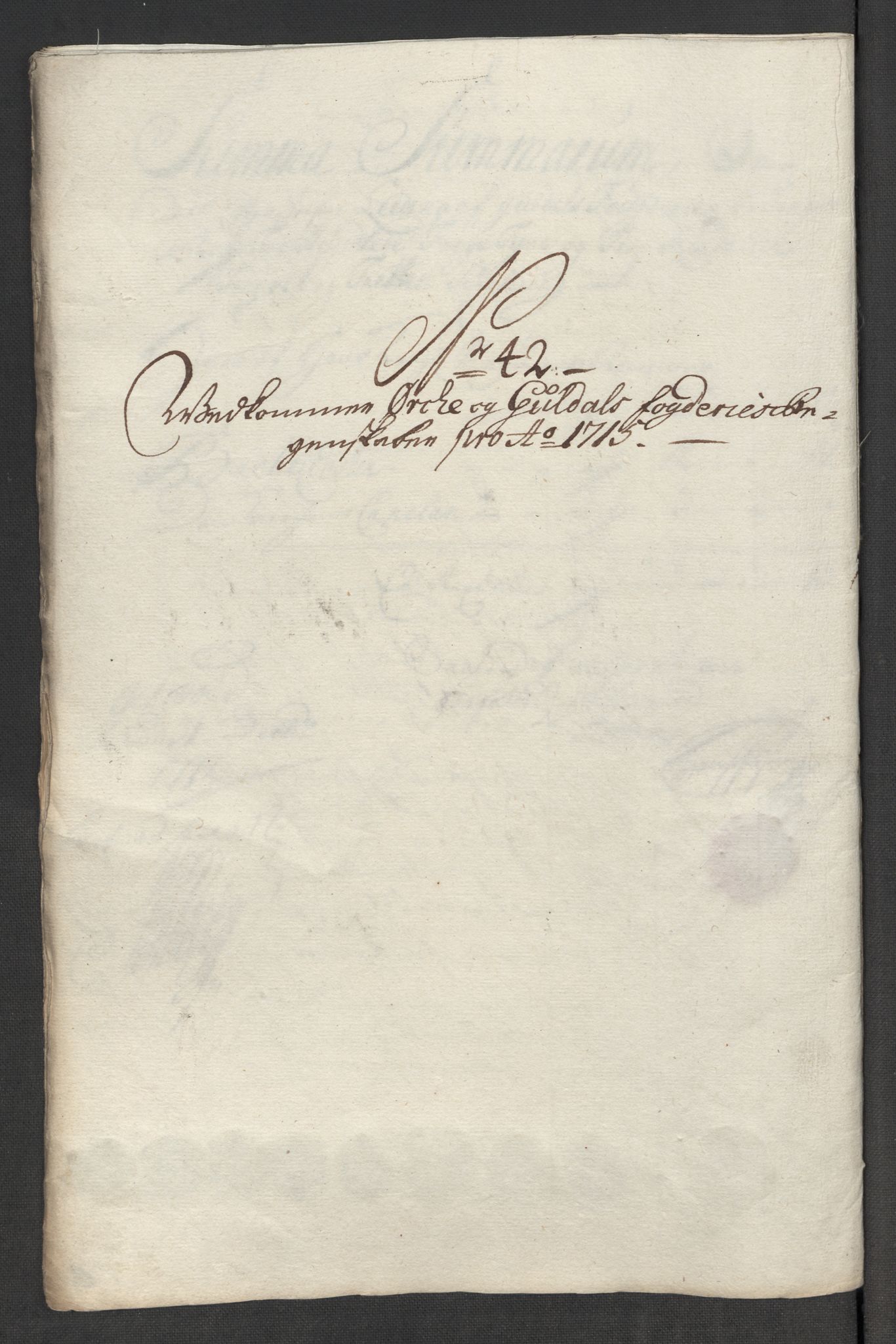 Rentekammeret inntil 1814, Reviderte regnskaper, Fogderegnskap, RA/EA-4092/R60/L3966: Fogderegnskap Orkdal og Gauldal, 1715, p. 391