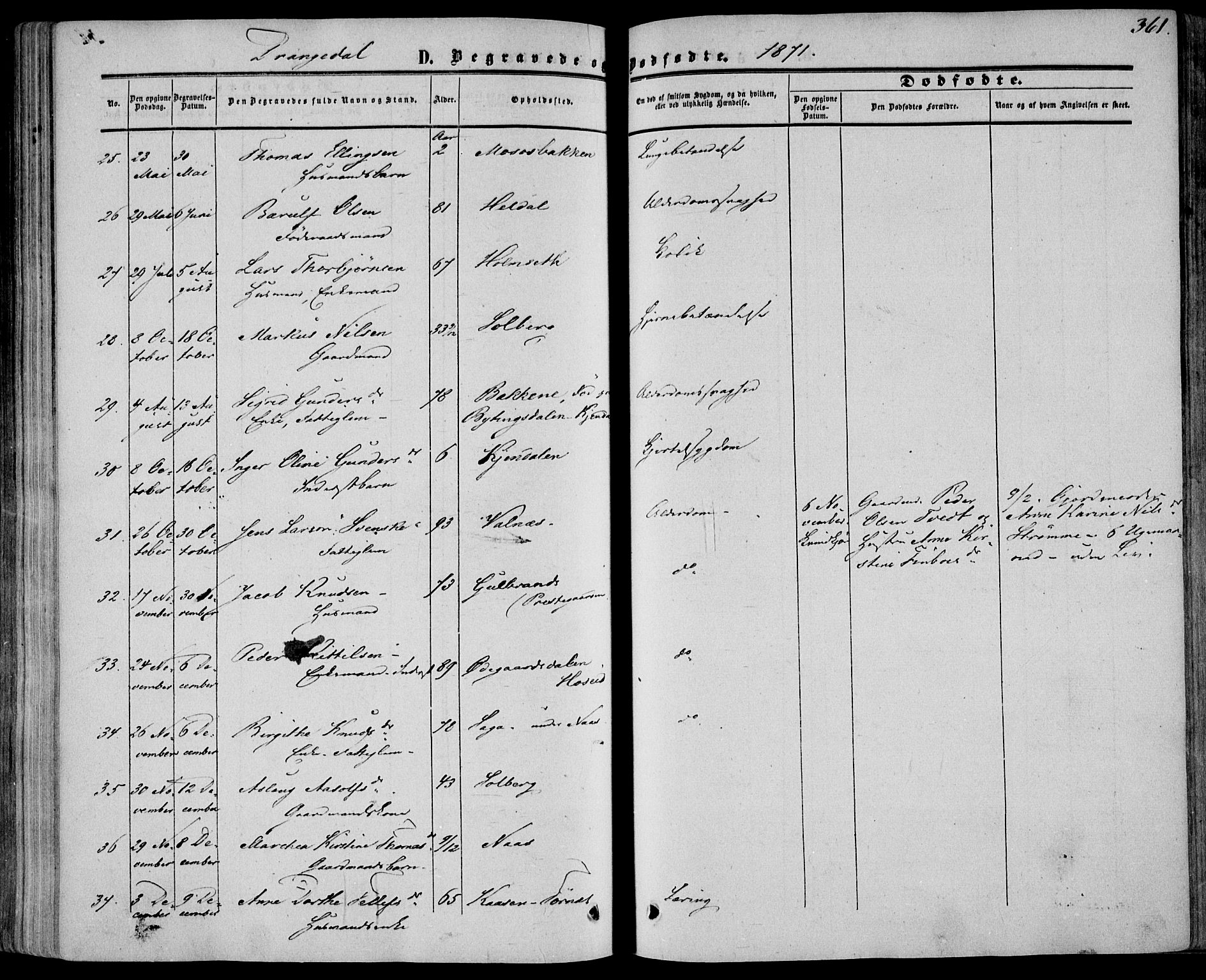 Drangedal kirkebøker, AV/SAKO-A-258/F/Fa/L0008: Parish register (official) no. 8, 1857-1871, p. 361