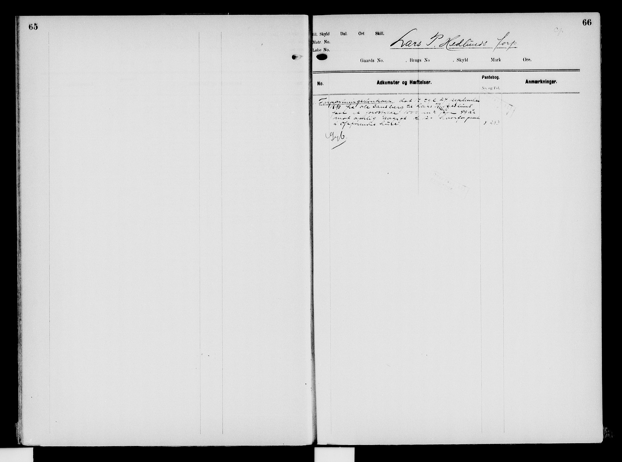 Nord-Hedmark sorenskriveri, SAH/TING-012/H/Ha/Had/Hade/L0008: Mortgage register no. 4.8, 1923-1940, p. 65-66