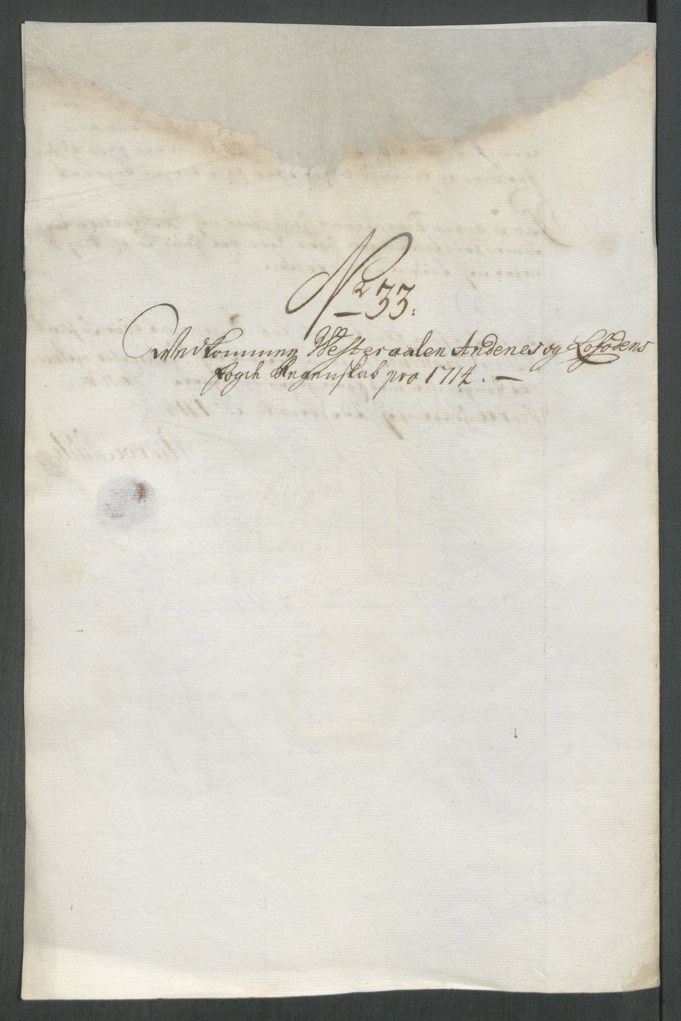 Rentekammeret inntil 1814, Reviderte regnskaper, Fogderegnskap, AV/RA-EA-4092/R67/L4680: Fogderegnskap Vesterålen, Andenes og Lofoten, 1714, p. 219