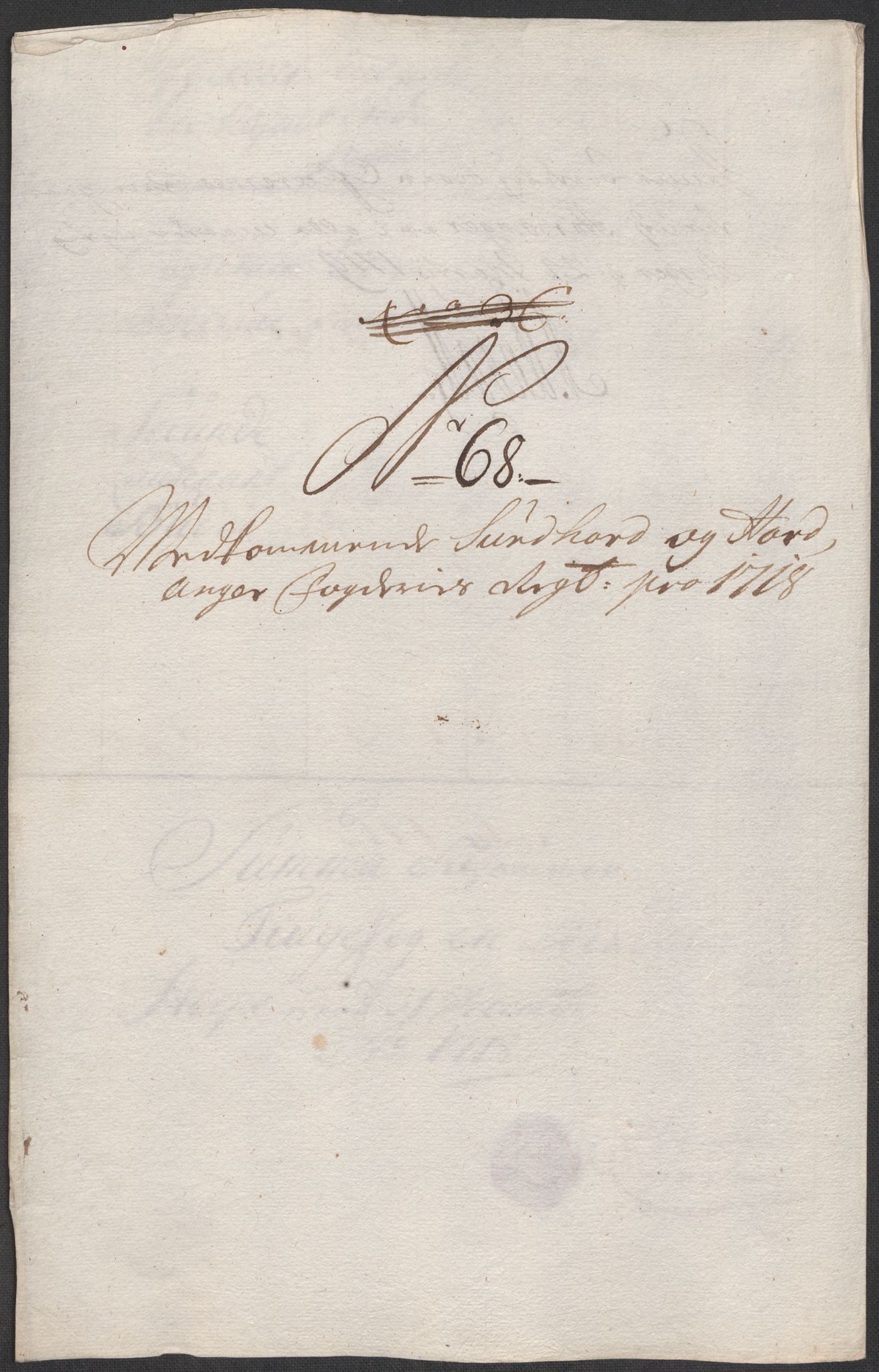 Rentekammeret inntil 1814, Reviderte regnskaper, Fogderegnskap, RA/EA-4092/R48/L2996: Fogderegnskap Sunnhordland og Hardanger, 1718, p. 73