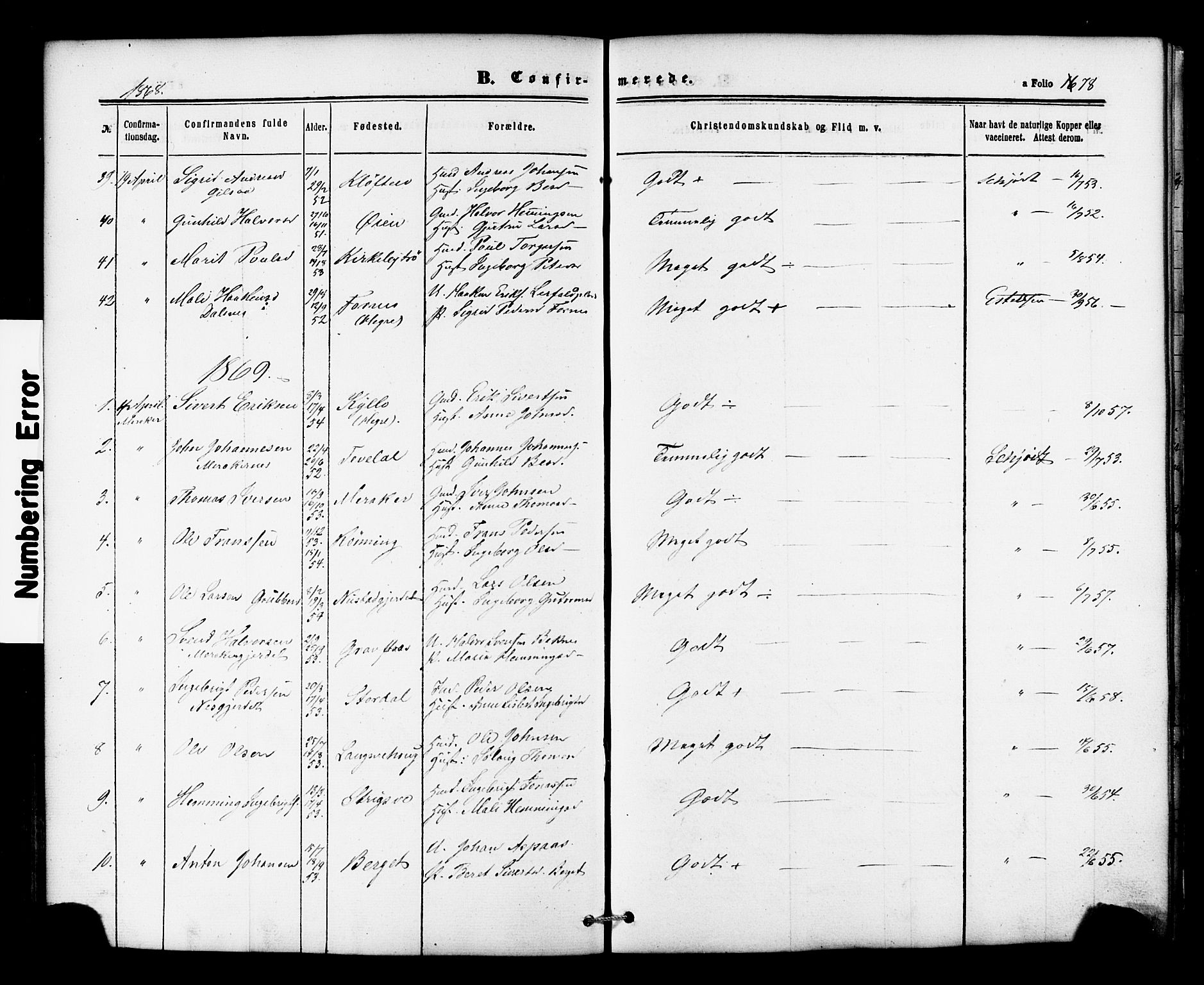 Ministerialprotokoller, klokkerbøker og fødselsregistre - Nord-Trøndelag, SAT/A-1458/706/L0041: Parish register (official) no. 706A02, 1862-1877, p. 78