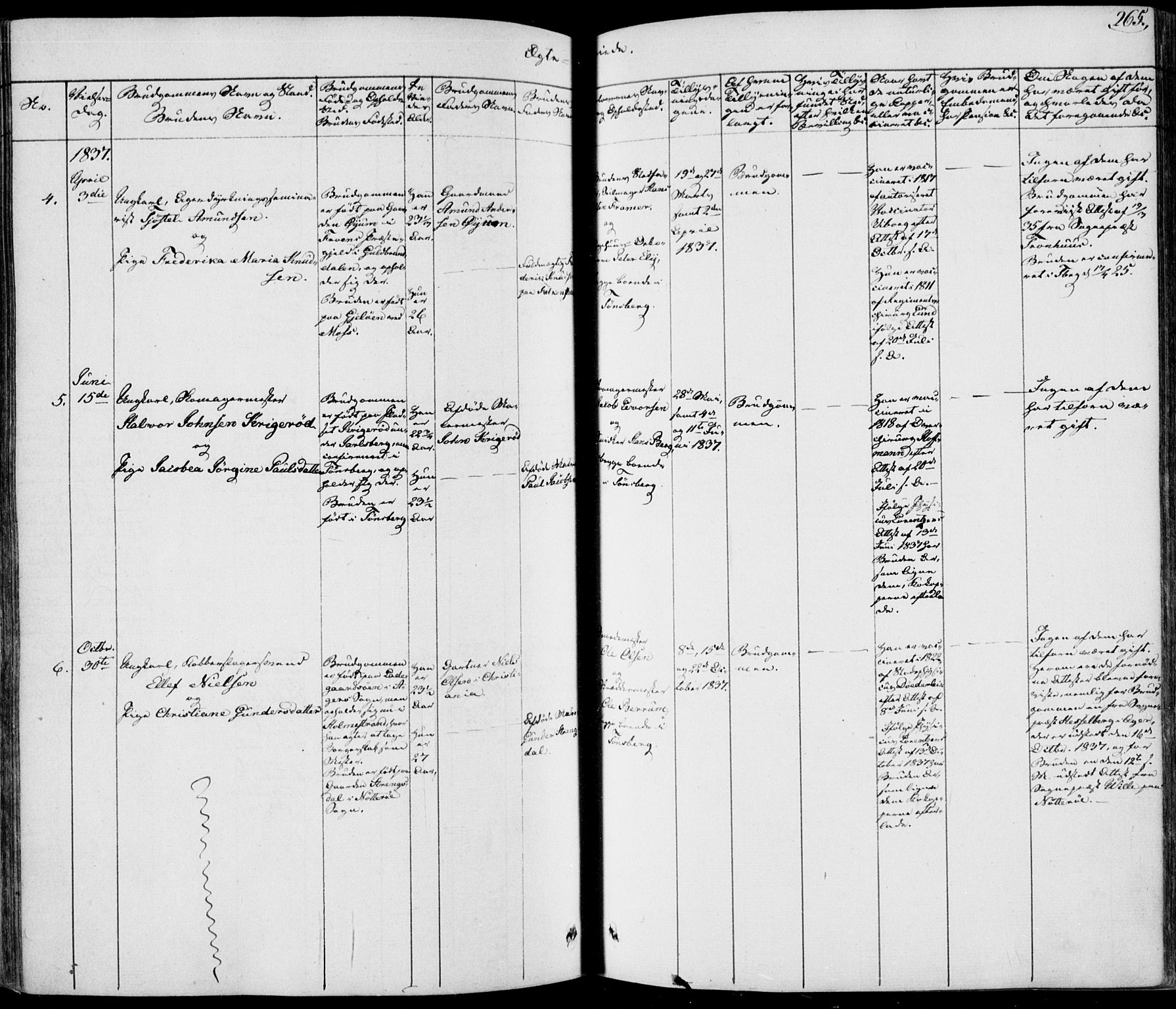 Tønsberg kirkebøker, AV/SAKO-A-330/F/Fa/L0006: Parish register (official) no. I 6, 1836-1844, p. 265