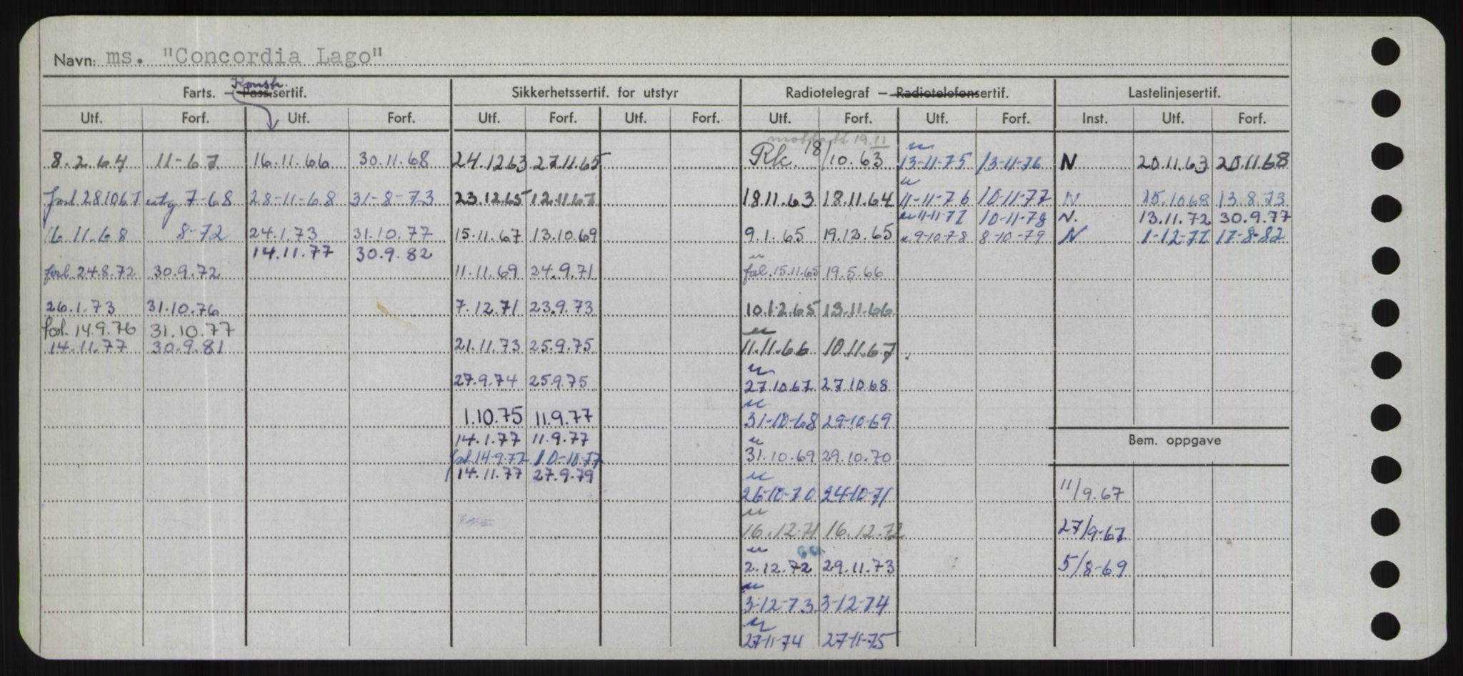 Sjøfartsdirektoratet med forløpere, Skipsmålingen, RA/S-1627/H/Hd/L0008: Fartøy, C-D, p. 164