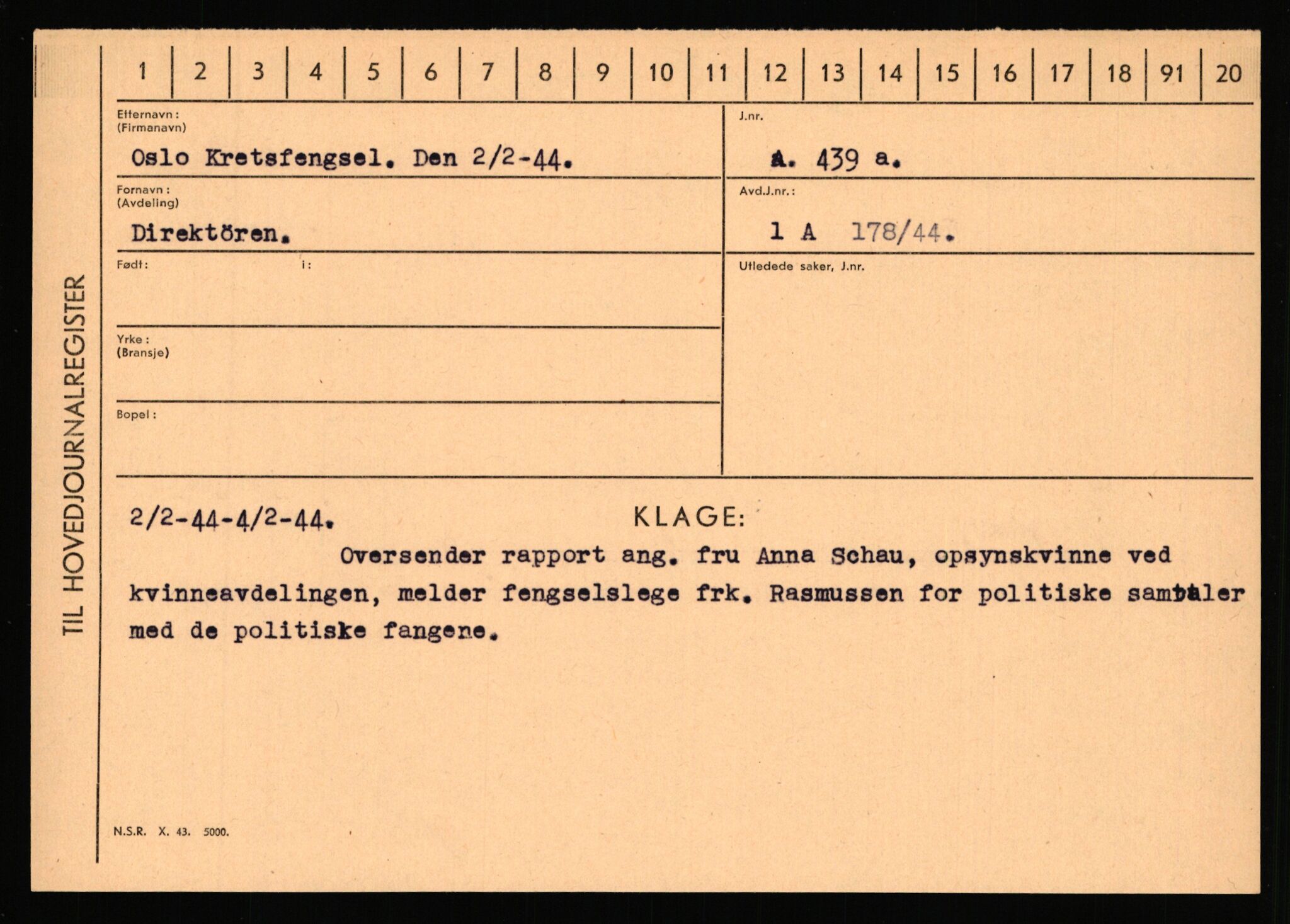 Statspolitiet - Hovedkontoret / Osloavdelingen, AV/RA-S-1329/C/Ca/L0012: Oanæs - Quistgaard	, 1943-1945, p. 2622