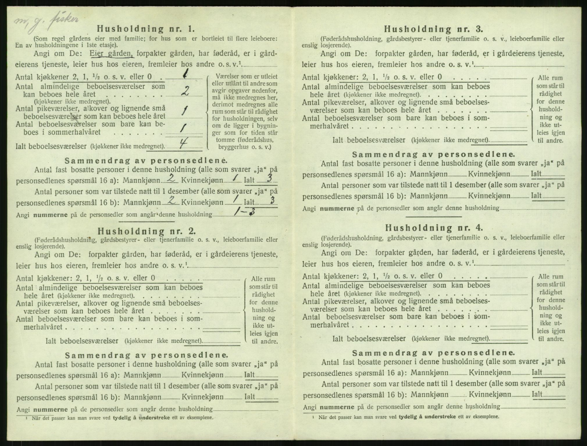 SAT, 1920 census for Giske, 1920, p. 281