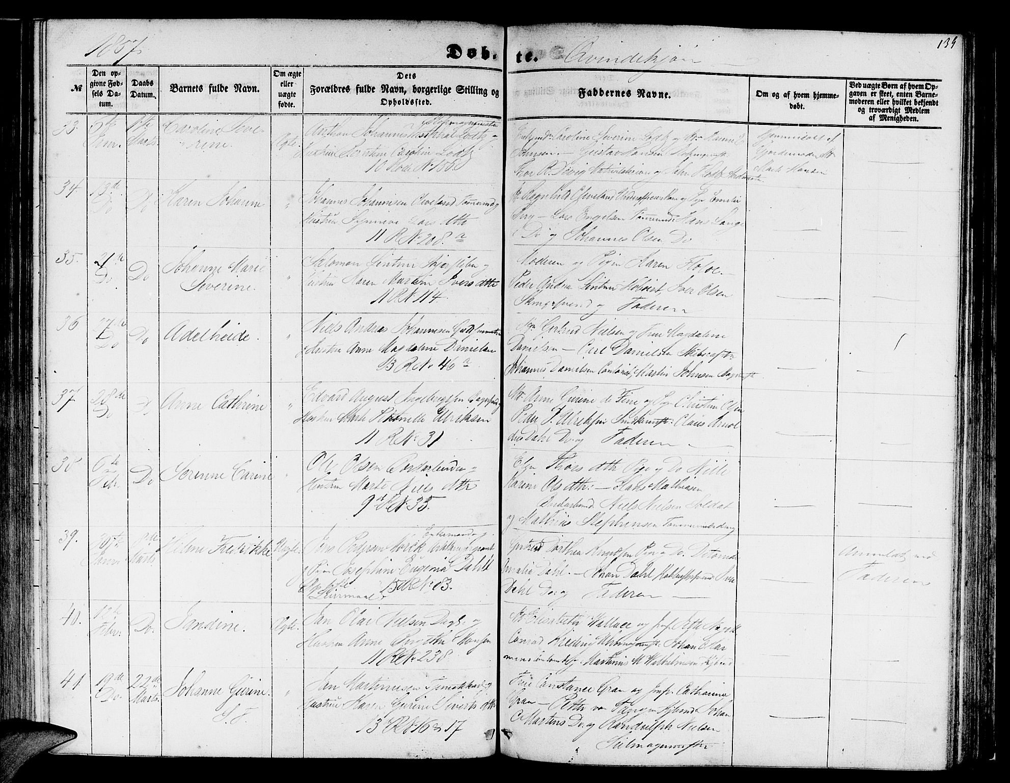 Domkirken sokneprestembete, SAB/A-74801/H/Hab/L0011: Parish register (copy) no. B 4, 1856-1862, p. 139