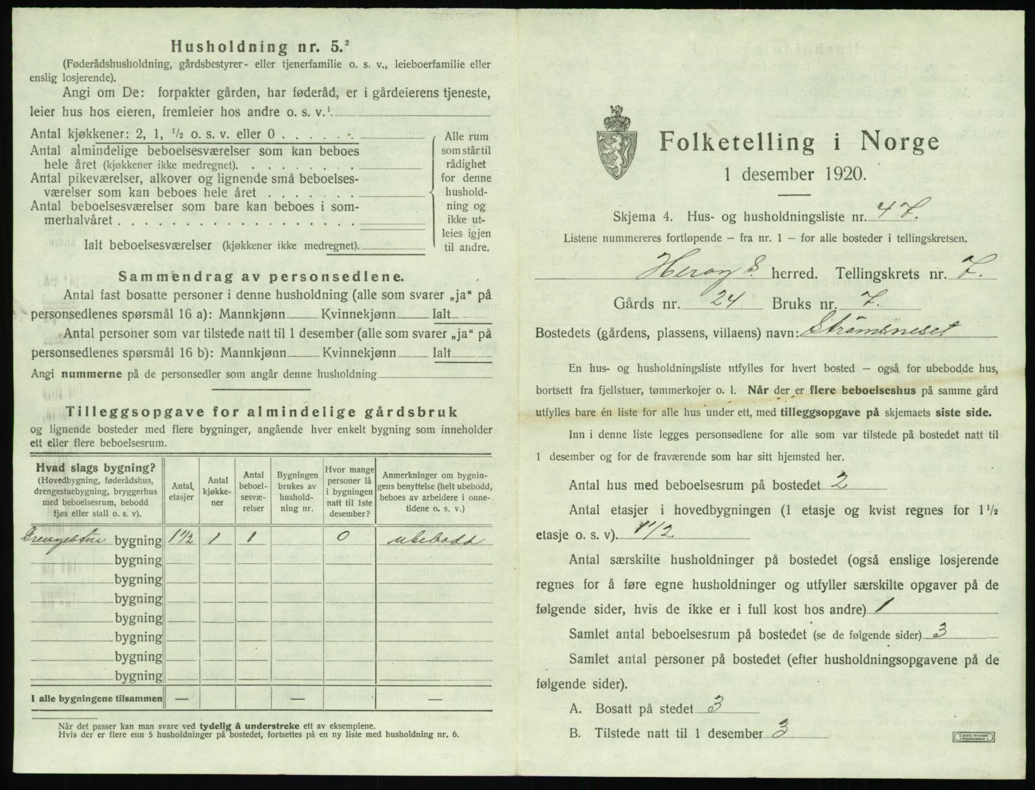 SAT, 1920 census for Herøy (MR), 1920, p. 565