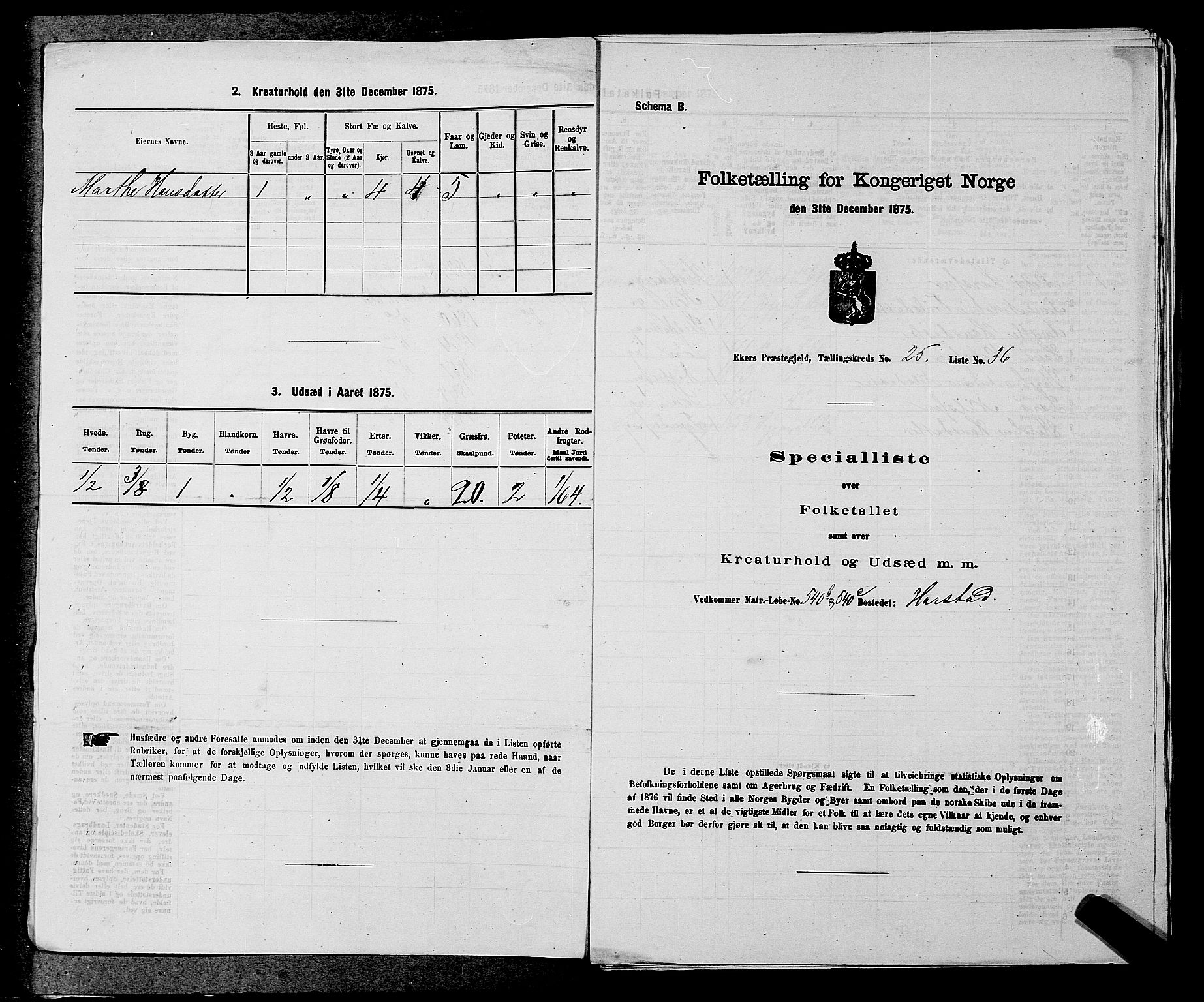 SAKO, 1875 census for 0624P Eiker, 1875, p. 4314