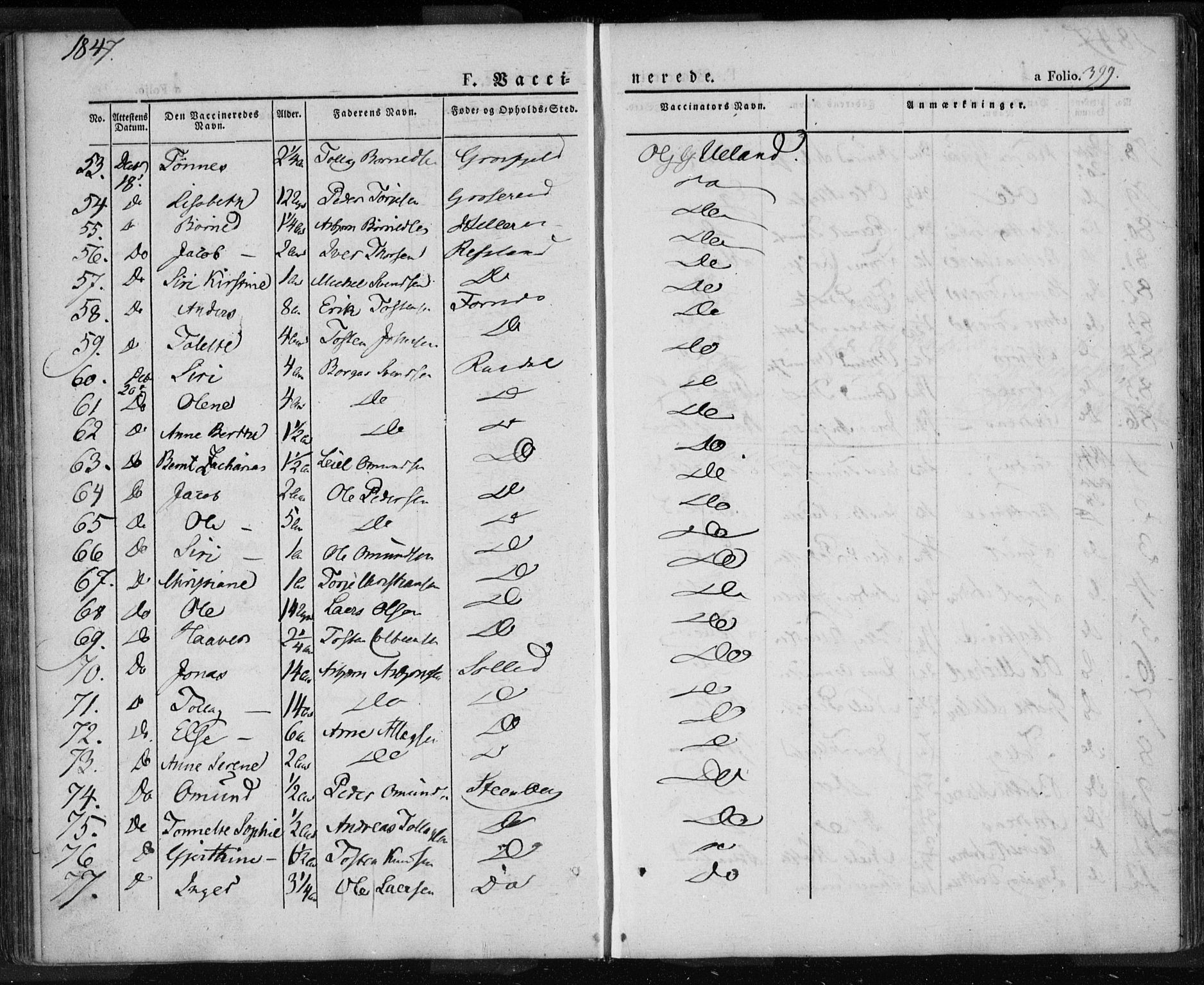 Lund sokneprestkontor, AV/SAST-A-101809/S06/L0008: Parish register (official) no. A 7.2, 1833-1854, p. 399