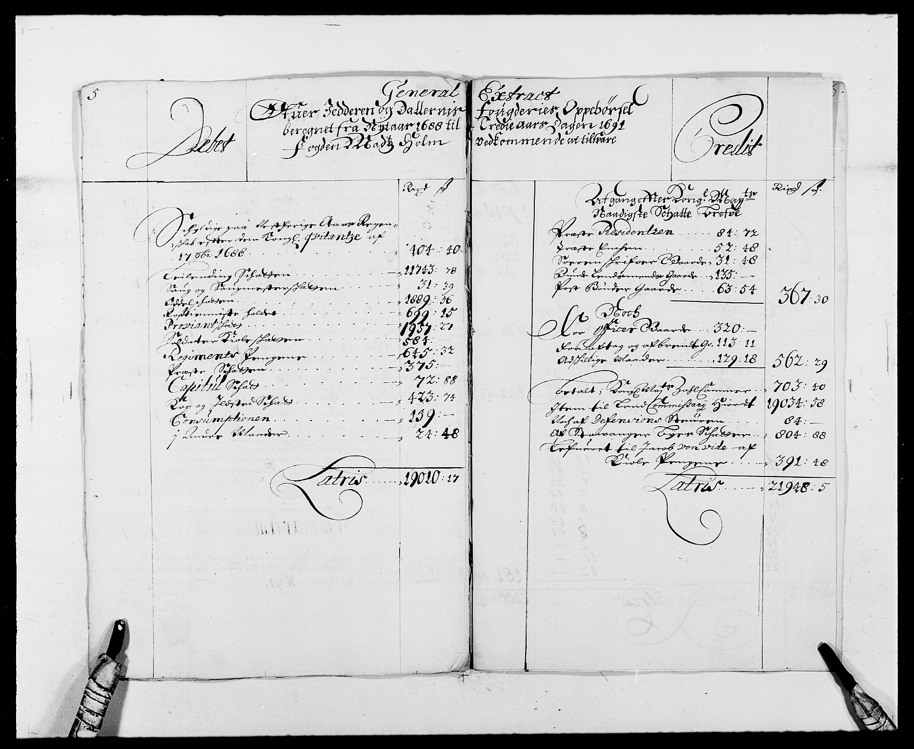 Rentekammeret inntil 1814, Reviderte regnskaper, Fogderegnskap, AV/RA-EA-4092/R46/L2727: Fogderegnskap Jæren og Dalane, 1690-1693, p. 5