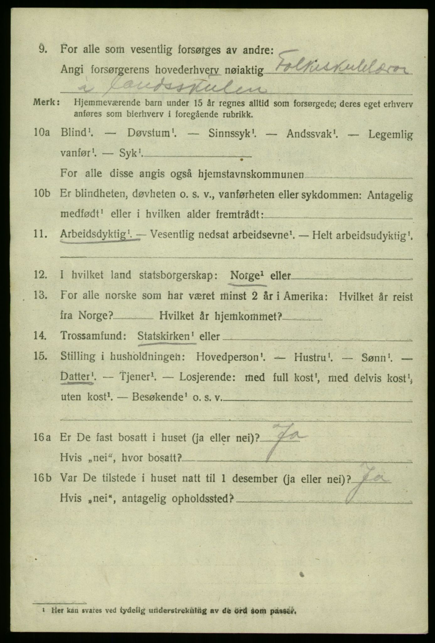 SAB, 1920 census for Manger, 1920, p. 2998