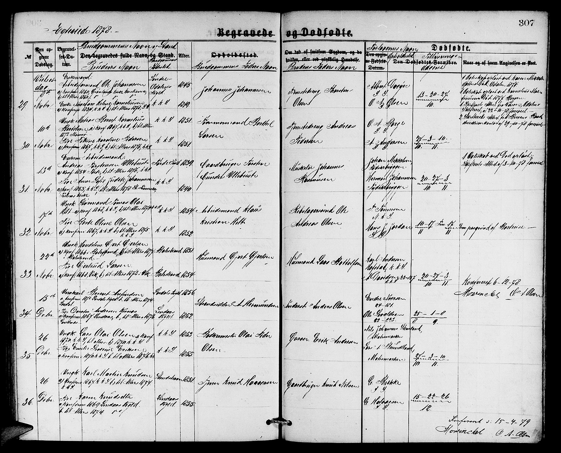 Sandviken Sokneprestembete, AV/SAB-A-77601/H/Hb: Parish register (copy) no. A 1, 1867-1879, p. 307