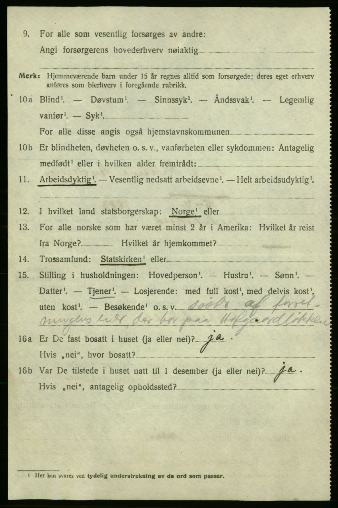 SAO, 1920 census for Fredrikshald, 1920, p. 15090