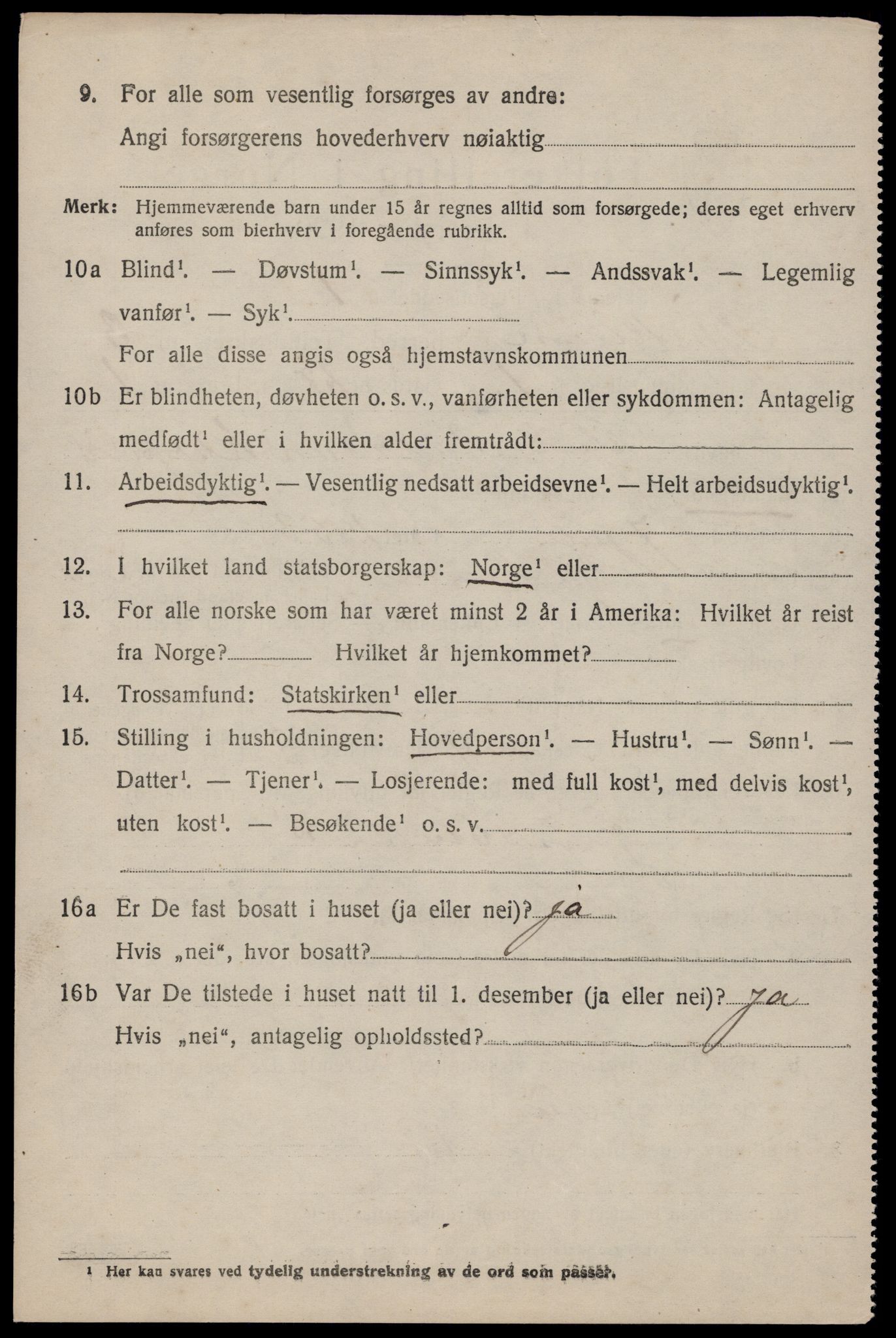 SAST, 1920 census for Bjerkreim, 1920, p. 1617