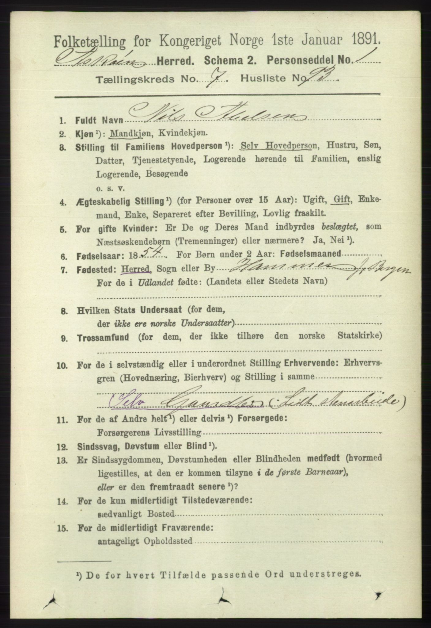 RA, 1891 census for 1247 Askøy, 1891, p. 5128