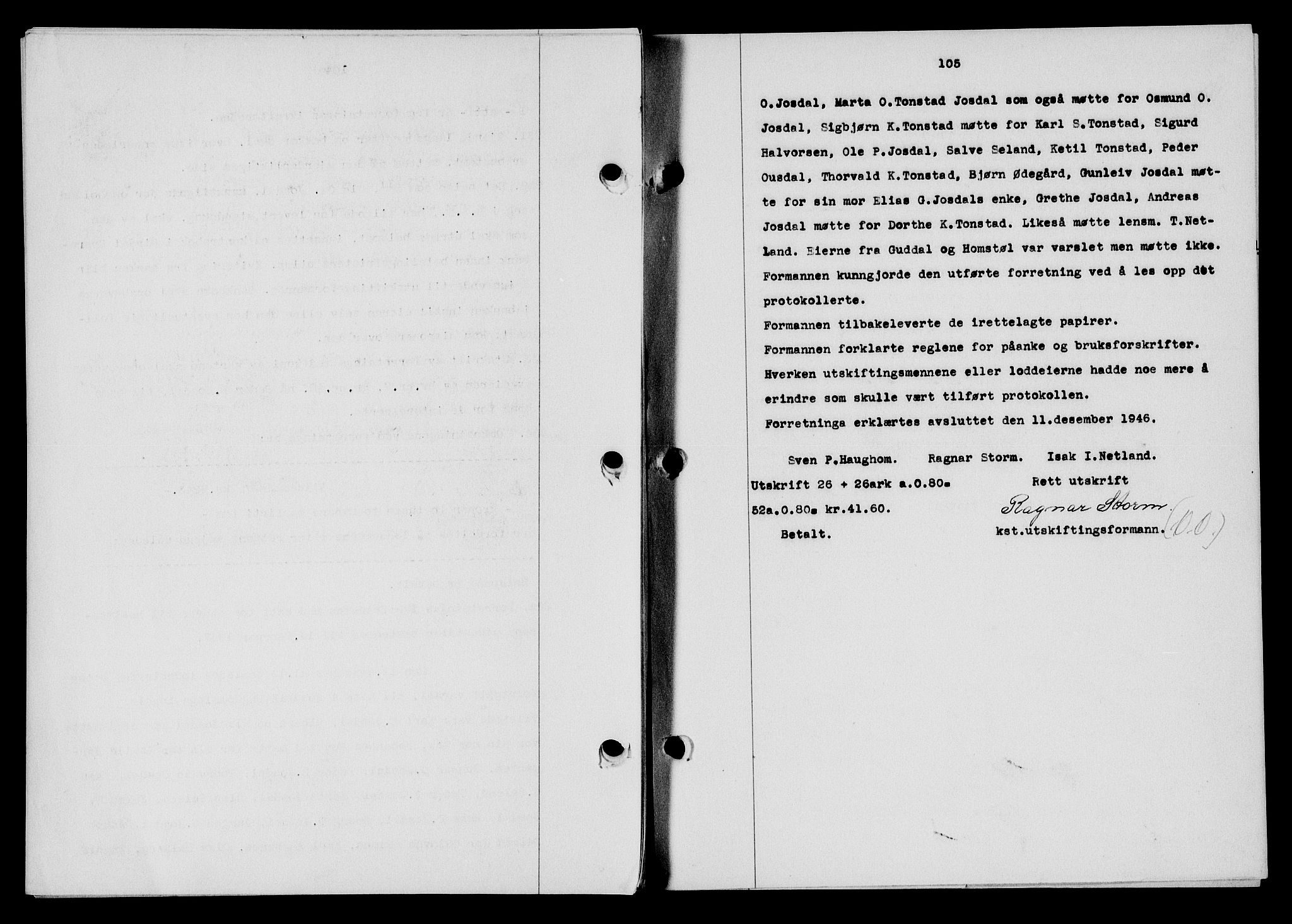 Flekkefjord sorenskriveri, SAK/1221-0001/G/Gb/Gba/L0061: Mortgage book no. A-9, 1946-1947, Diary no: : 277/1947