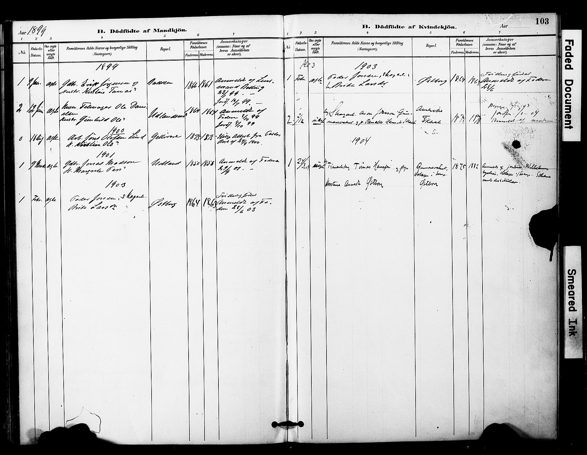 Ministerialprotokoller, klokkerbøker og fødselsregistre - Nord-Trøndelag, SAT/A-1458/757/L0505: Parish register (official) no. 757A01, 1882-1904, p. 103