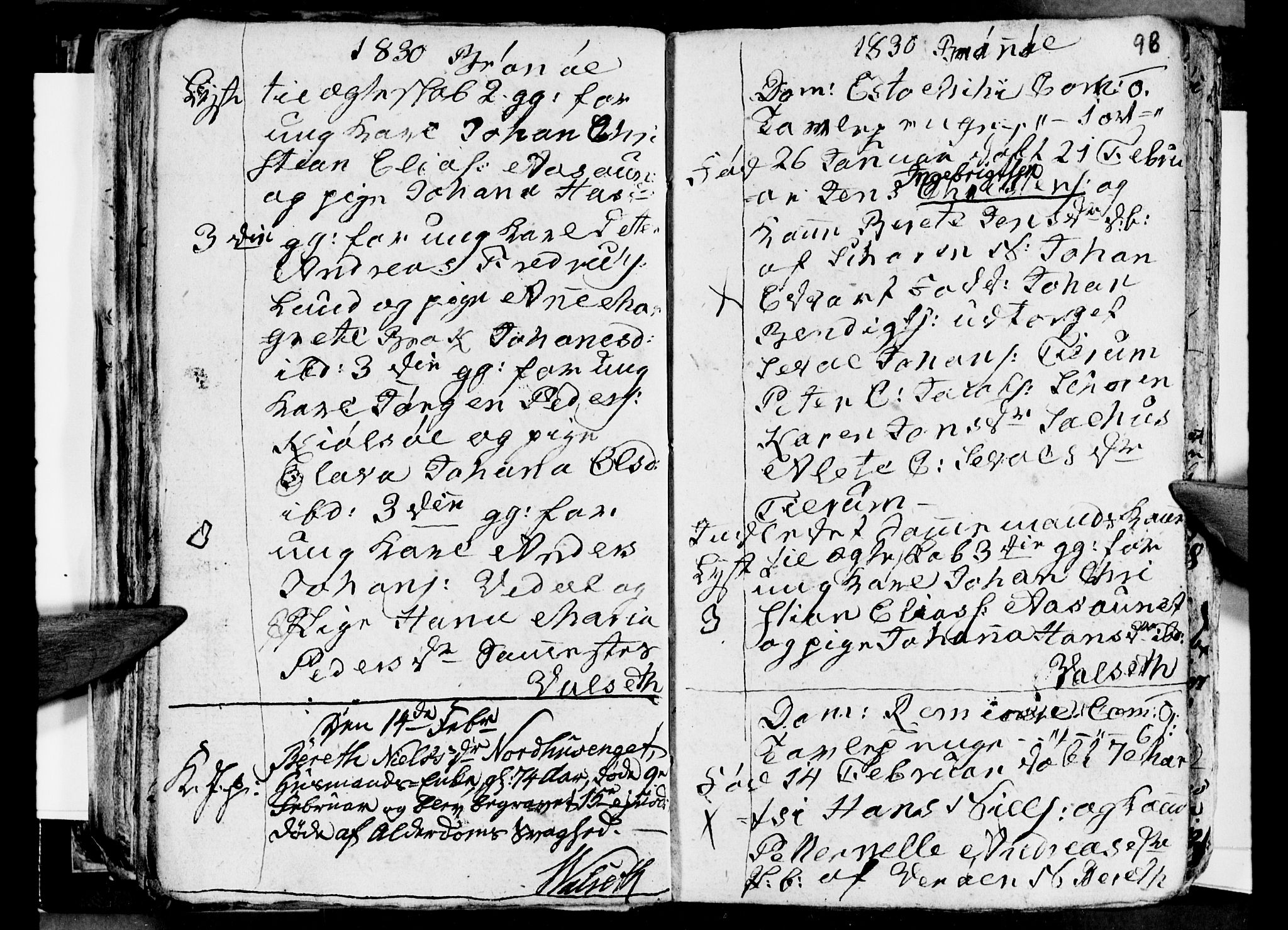 Ministerialprotokoller, klokkerbøker og fødselsregistre - Nordland, SAT/A-1459/813/L0210: Parish register (copy) no. 813C02, 1825-1836, p. 98