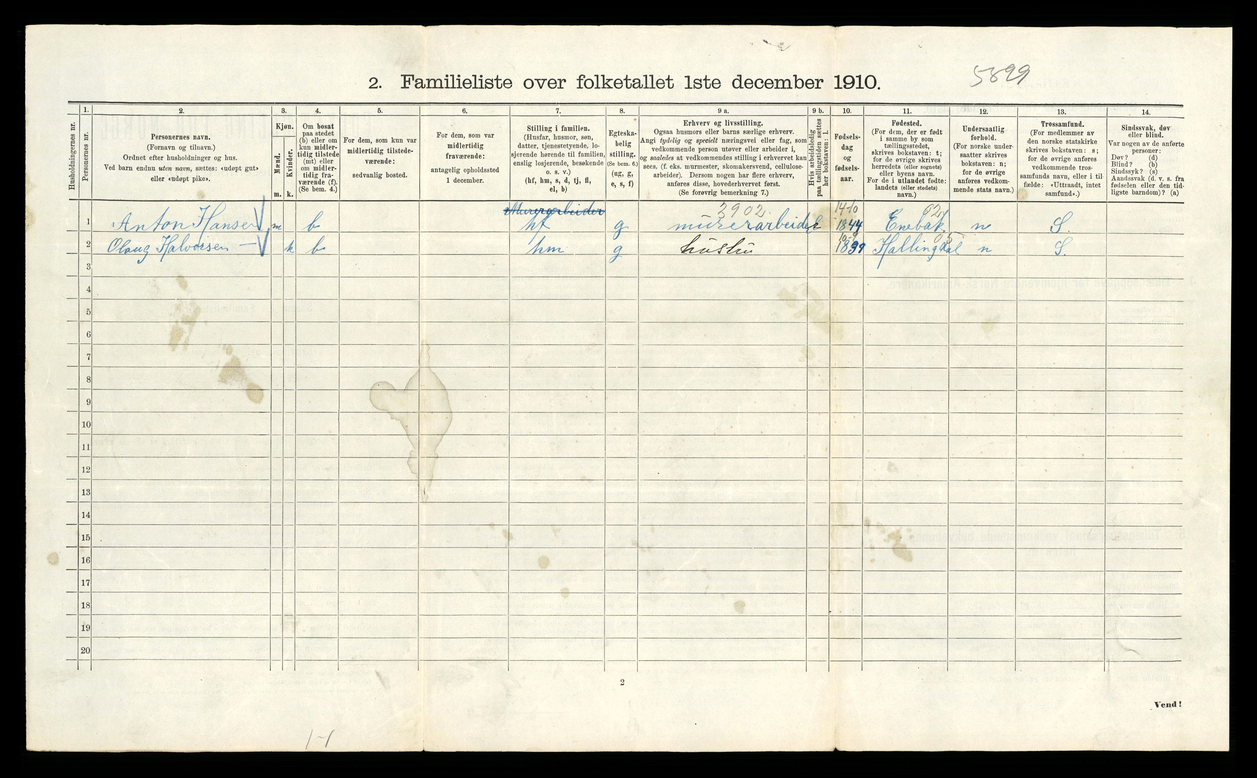 RA, 1910 census for Kristiania, 1910, p. 47758