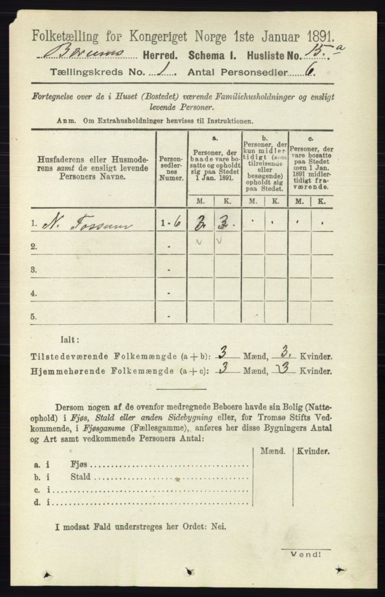 RA, 1891 census for 0219 Bærum, 1891, p. 57