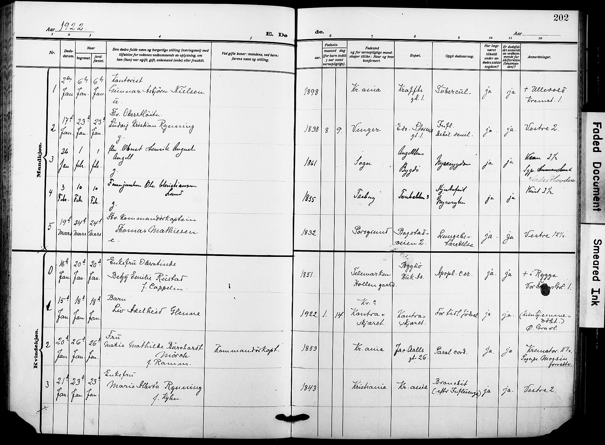 Garnisonsmenigheten Kirkebøker, AV/SAO-A-10846/F/Fa/L0016: Parish register (official) no. 16, 1922-1930, p. 202