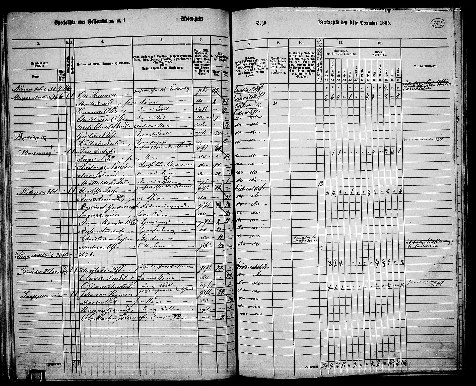 RA, 1865 census for Eidsvoll, 1865, p. 228