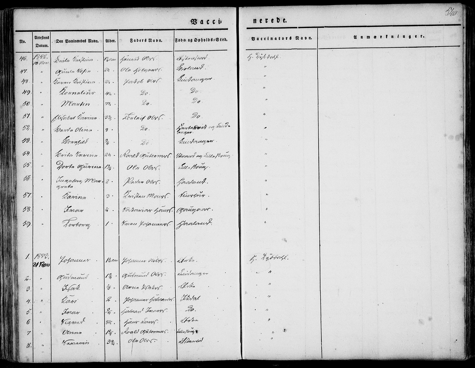 Skjold sokneprestkontor, SAST/A-101847/H/Ha/Haa/L0006: Parish register (official) no. A 6.2, 1835-1858, p. 540