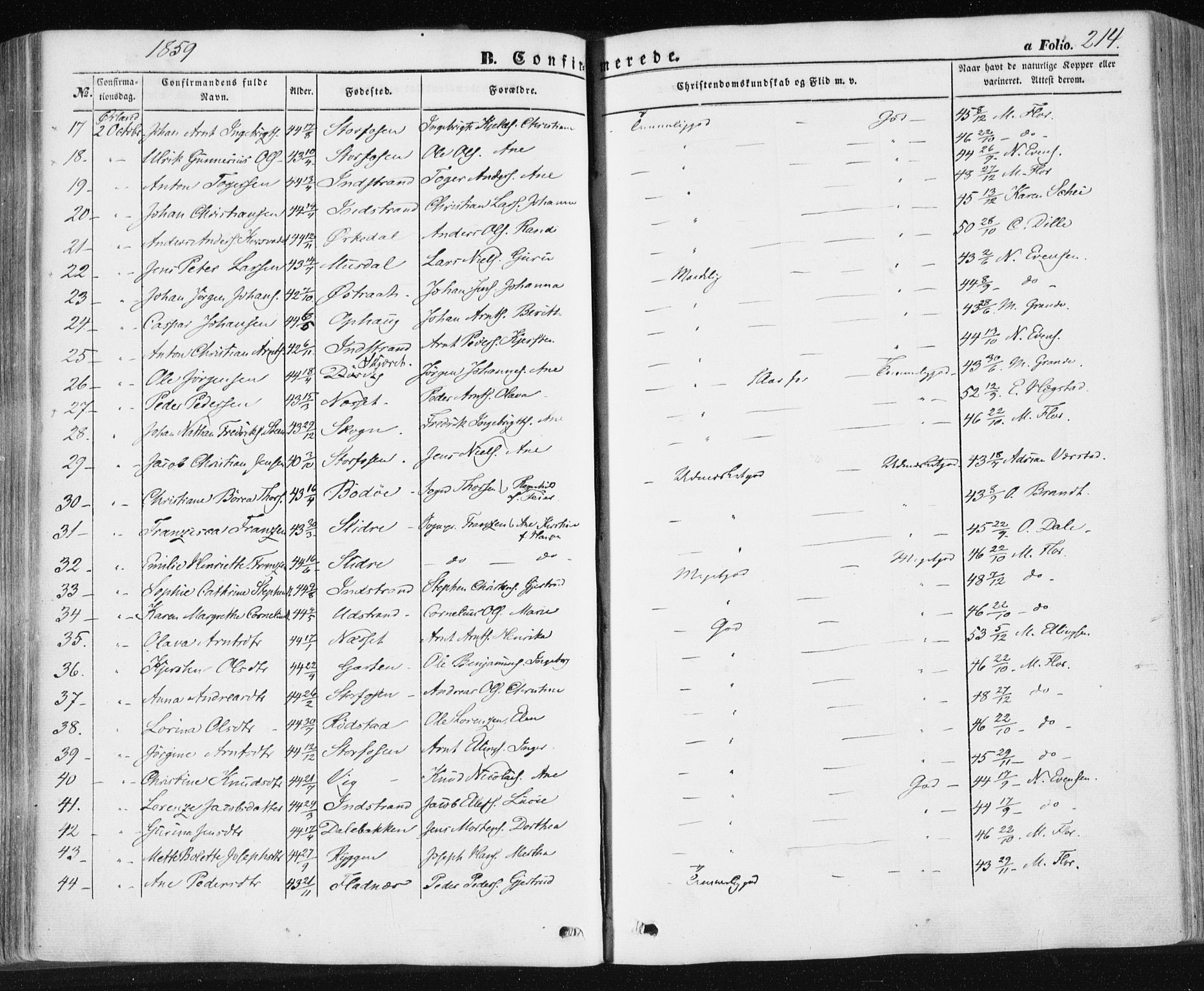 Ministerialprotokoller, klokkerbøker og fødselsregistre - Sør-Trøndelag, AV/SAT-A-1456/659/L0737: Parish register (official) no. 659A07, 1857-1875, p. 214