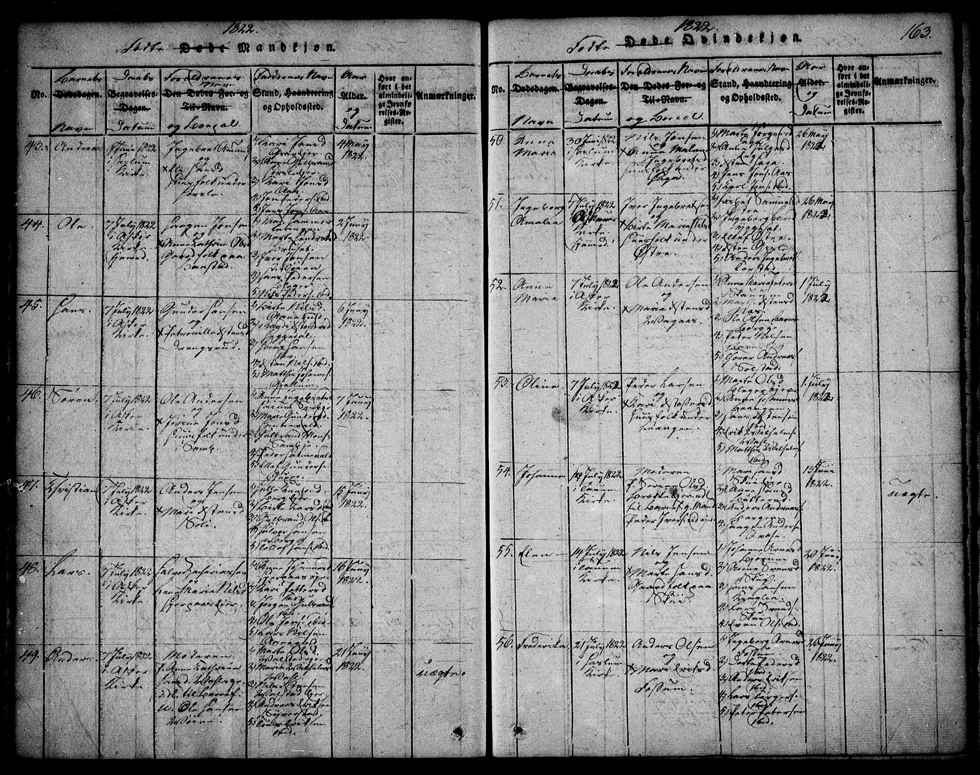 Asker prestekontor Kirkebøker, AV/SAO-A-10256a/F/Fa/L0006: Parish register (official) no. I 6, 1814-1824, p. 163