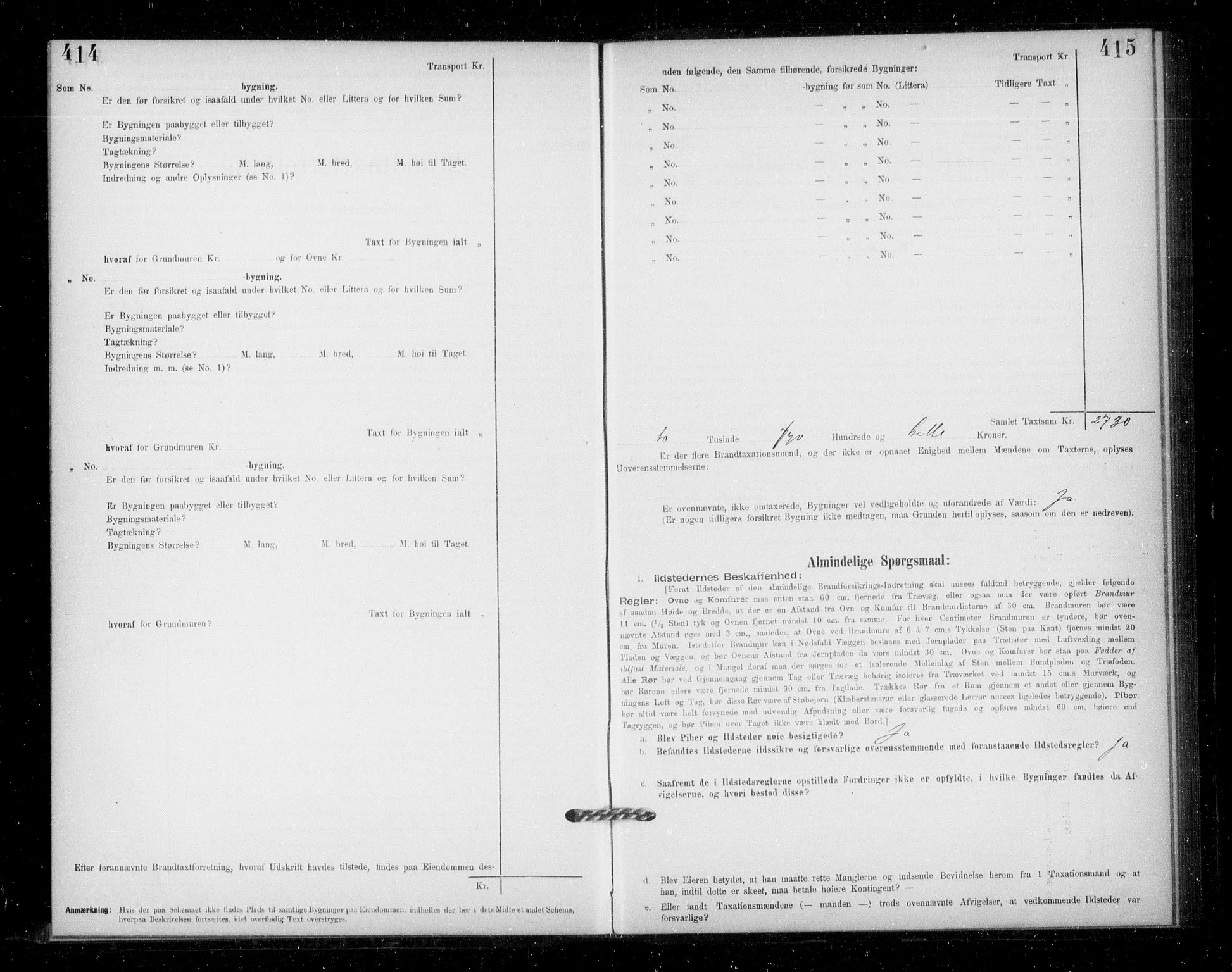 Lensmannen i Jondal, AV/SAB-A-33101/0012/L0005: Branntakstprotokoll, skjematakst, 1894-1951, p. 414-415