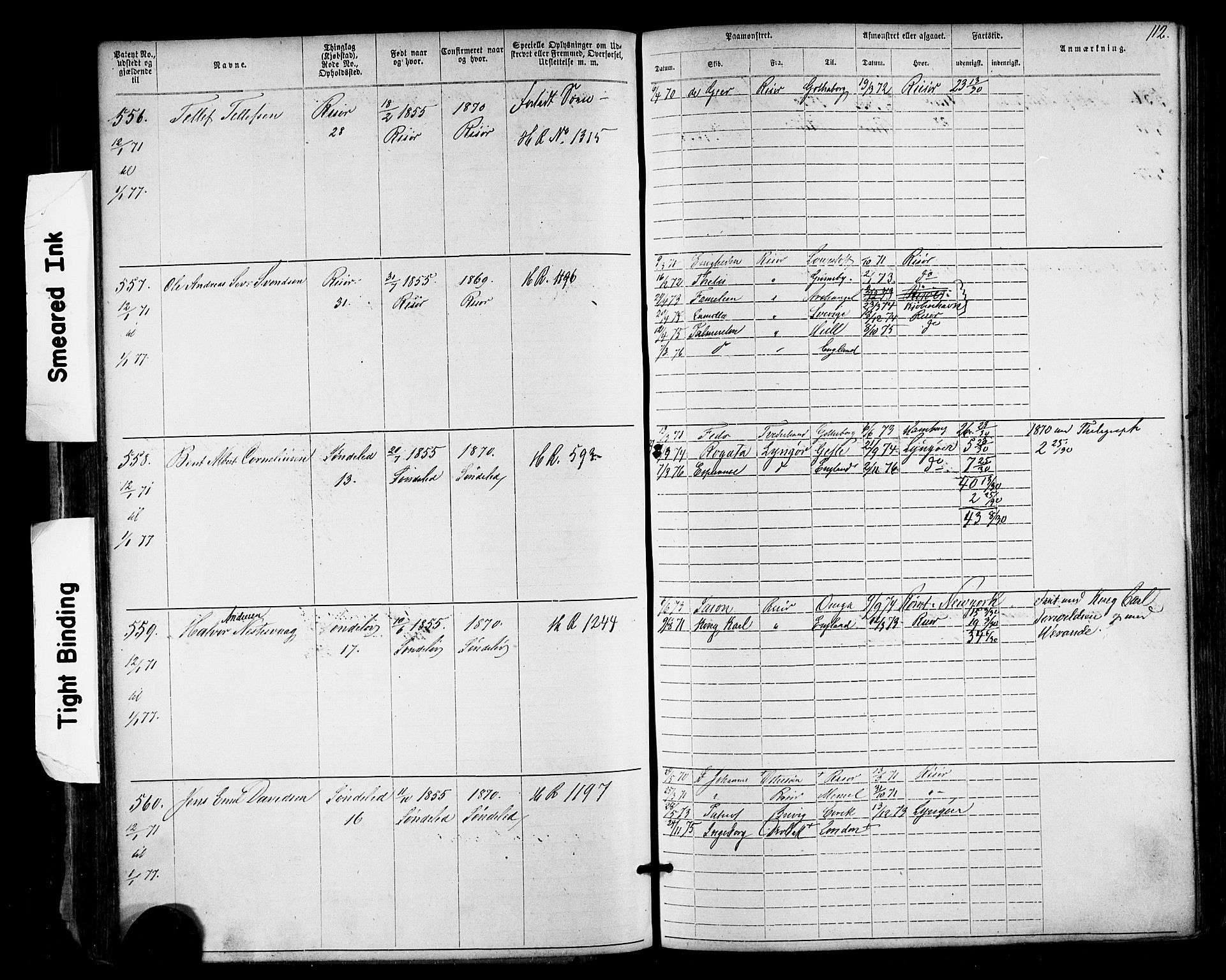 Risør mønstringskrets, SAK/2031-0010/F/Fa/L0003: Annotasjonsrulle nr 1-1913 med register, T-7, 1863-1899, p. 48